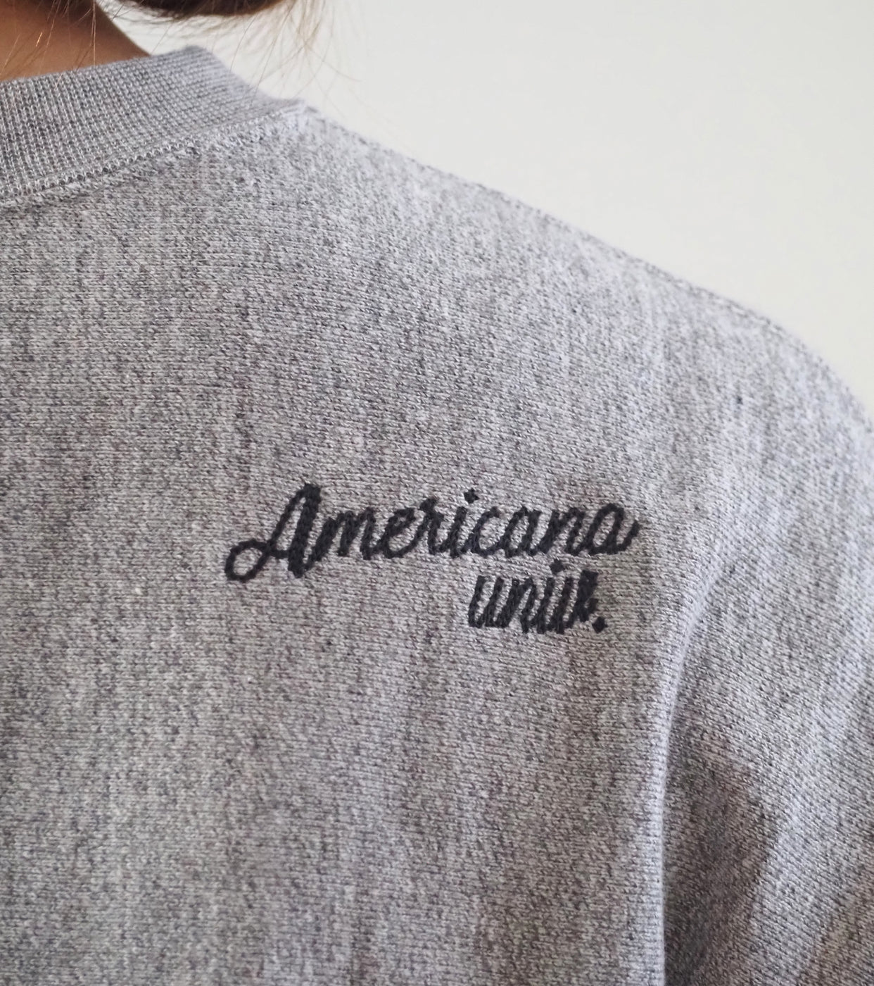 Americana 14 Gauge Crew Neck Sweatshirt , Moku Gray