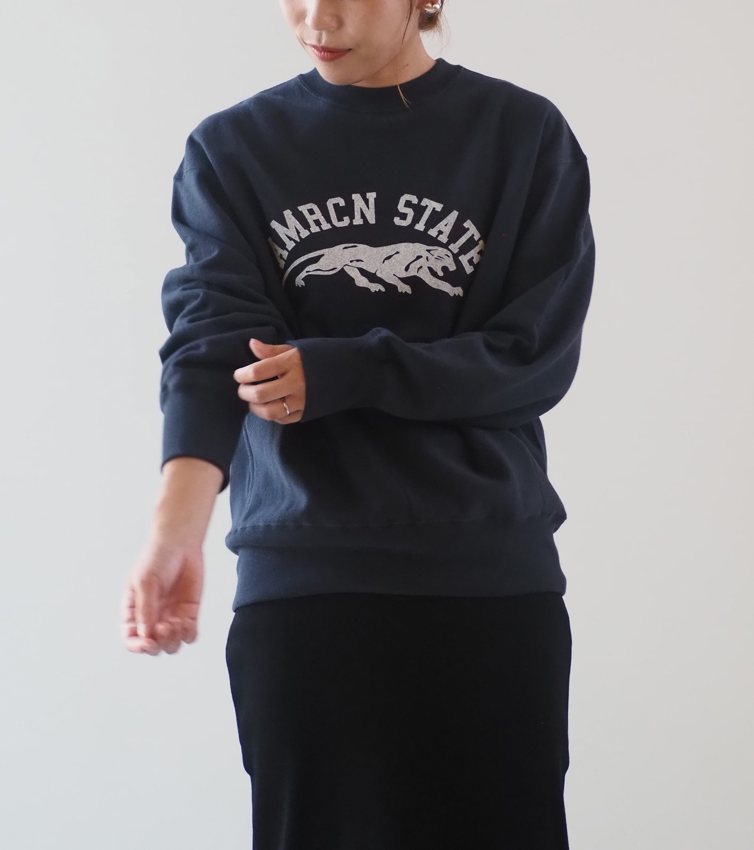 Americana 14 Gauge Crew Neck Sweatshirt , Sumikuro