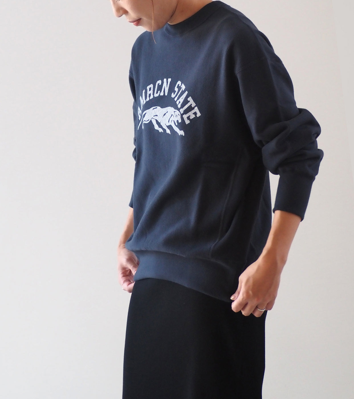 Americana 14 Gauge Crew Neck Sweatshirt , Sumikuro