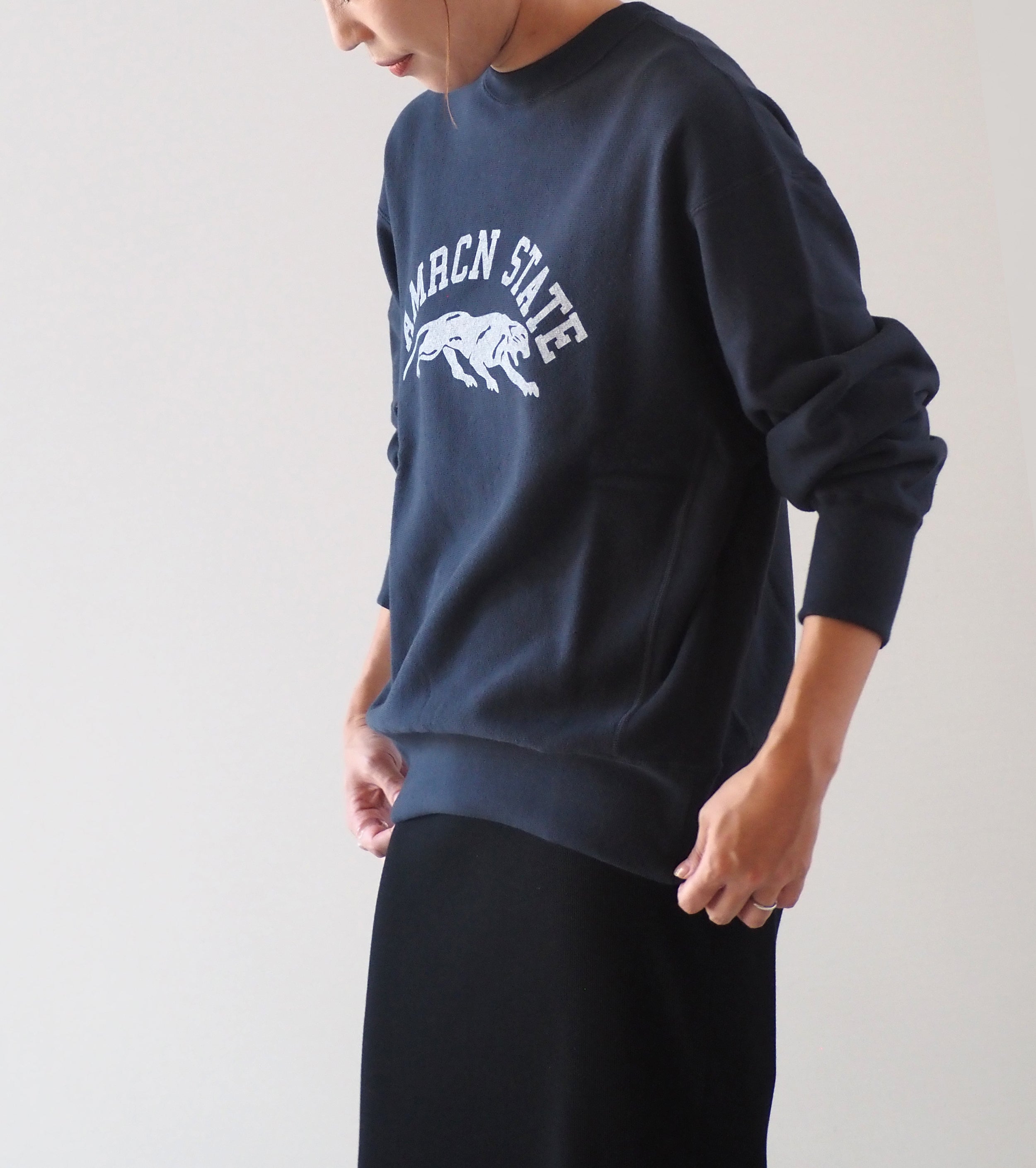 Americana 14 Gauge Crew Neck Sweatshirt , Sumikuro