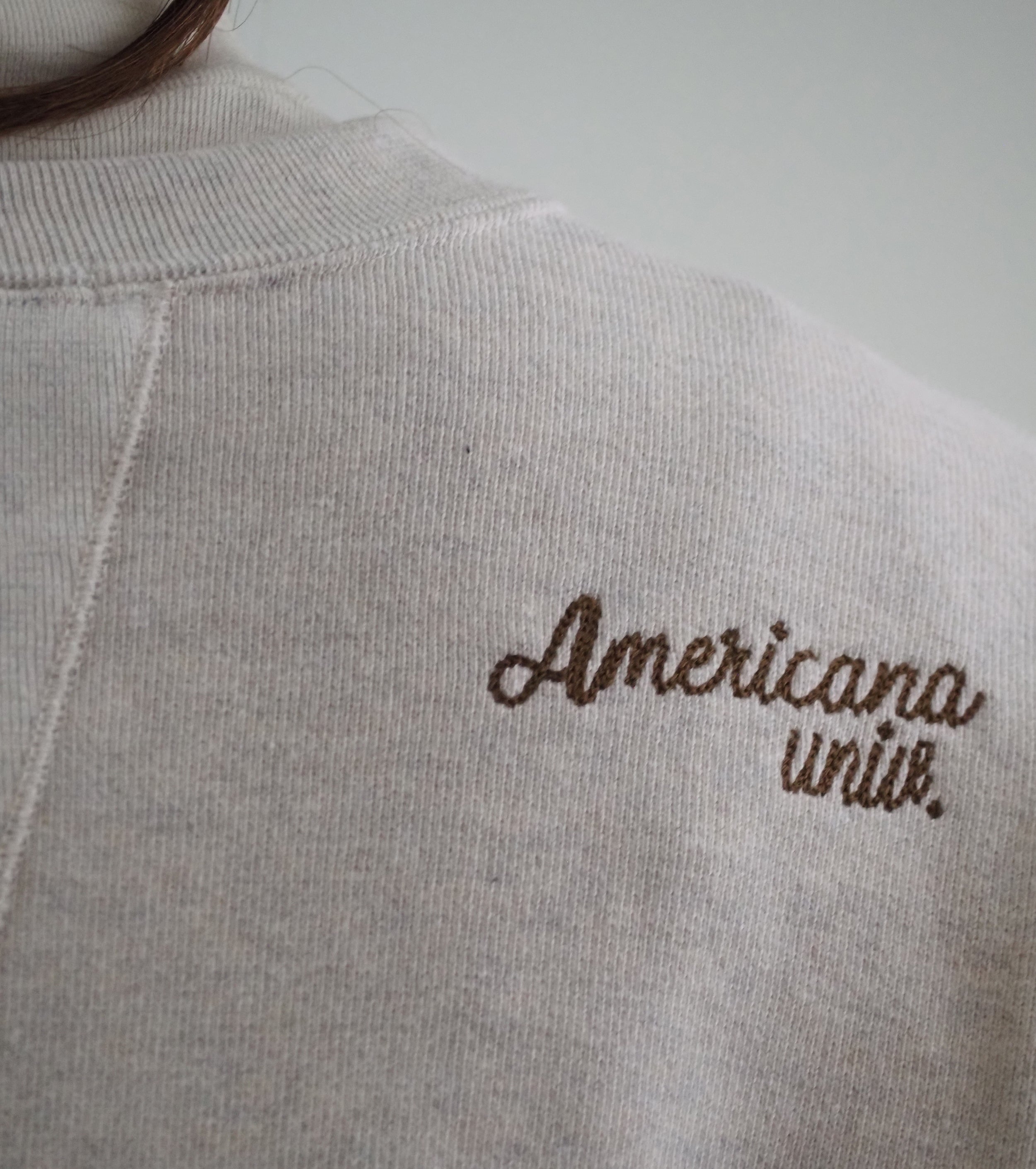 Americana 14 Gauge Cropped Cut-Off Sweat , Oatmeal