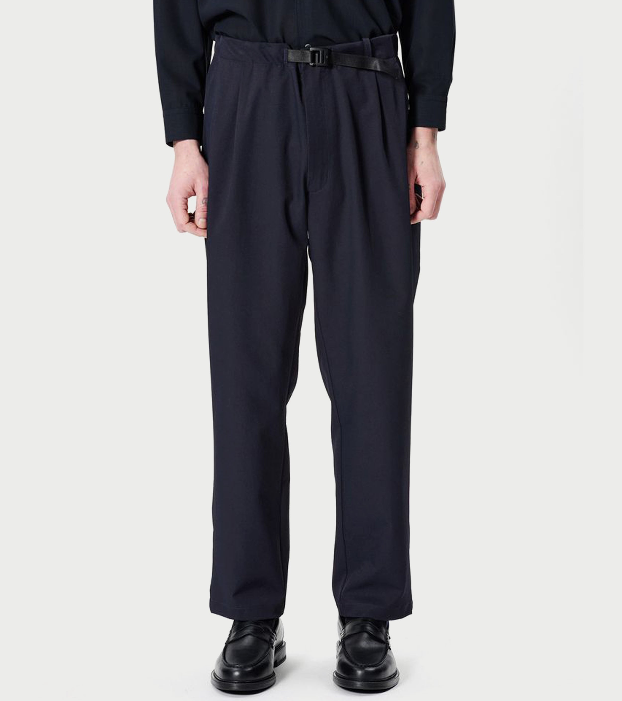 Goldwin ワンタック テーパード ストレッチパンツ, Dark Navy