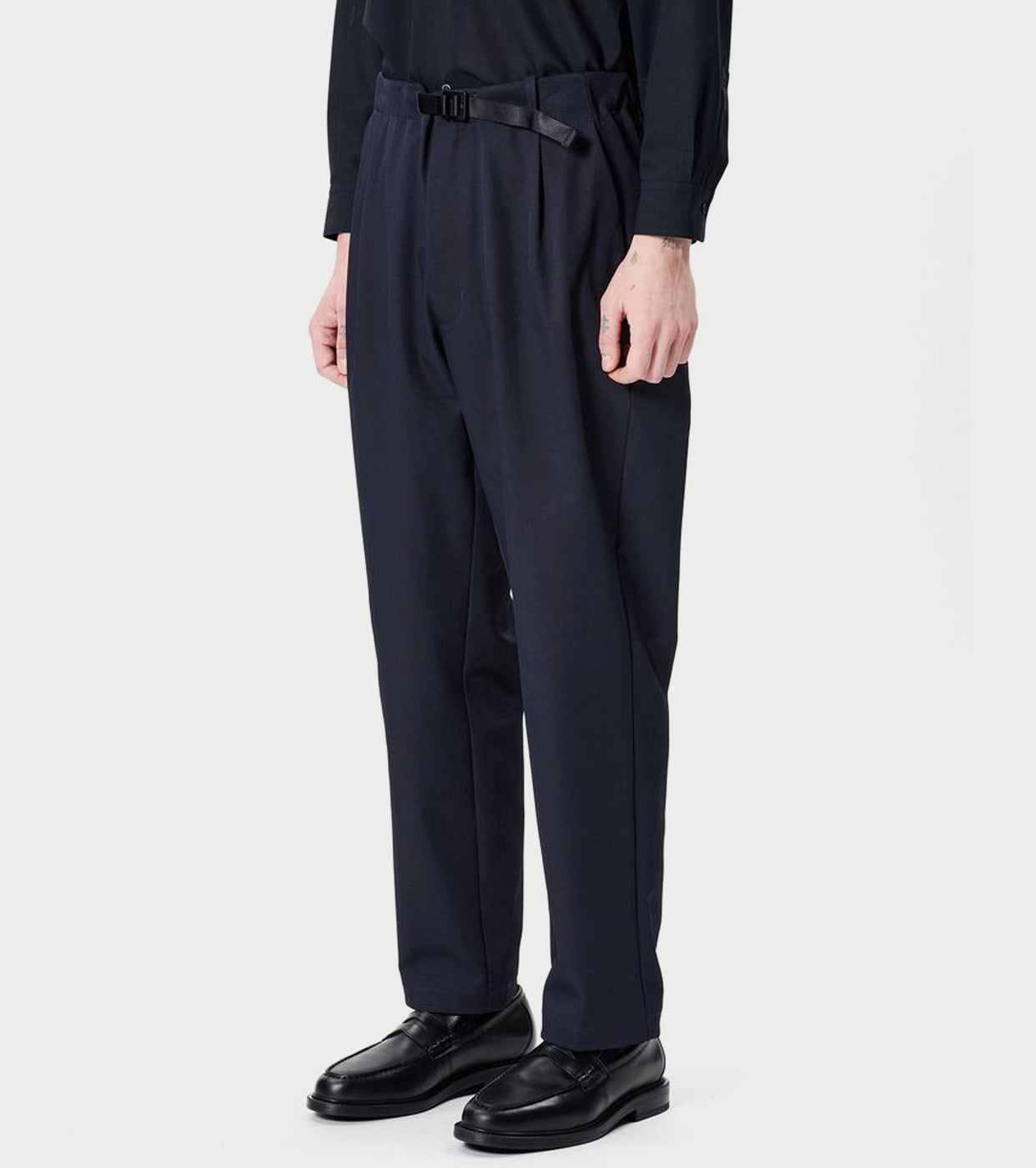 Goldwin ワンタック テーパード ストレッチパンツ, Dark Navy