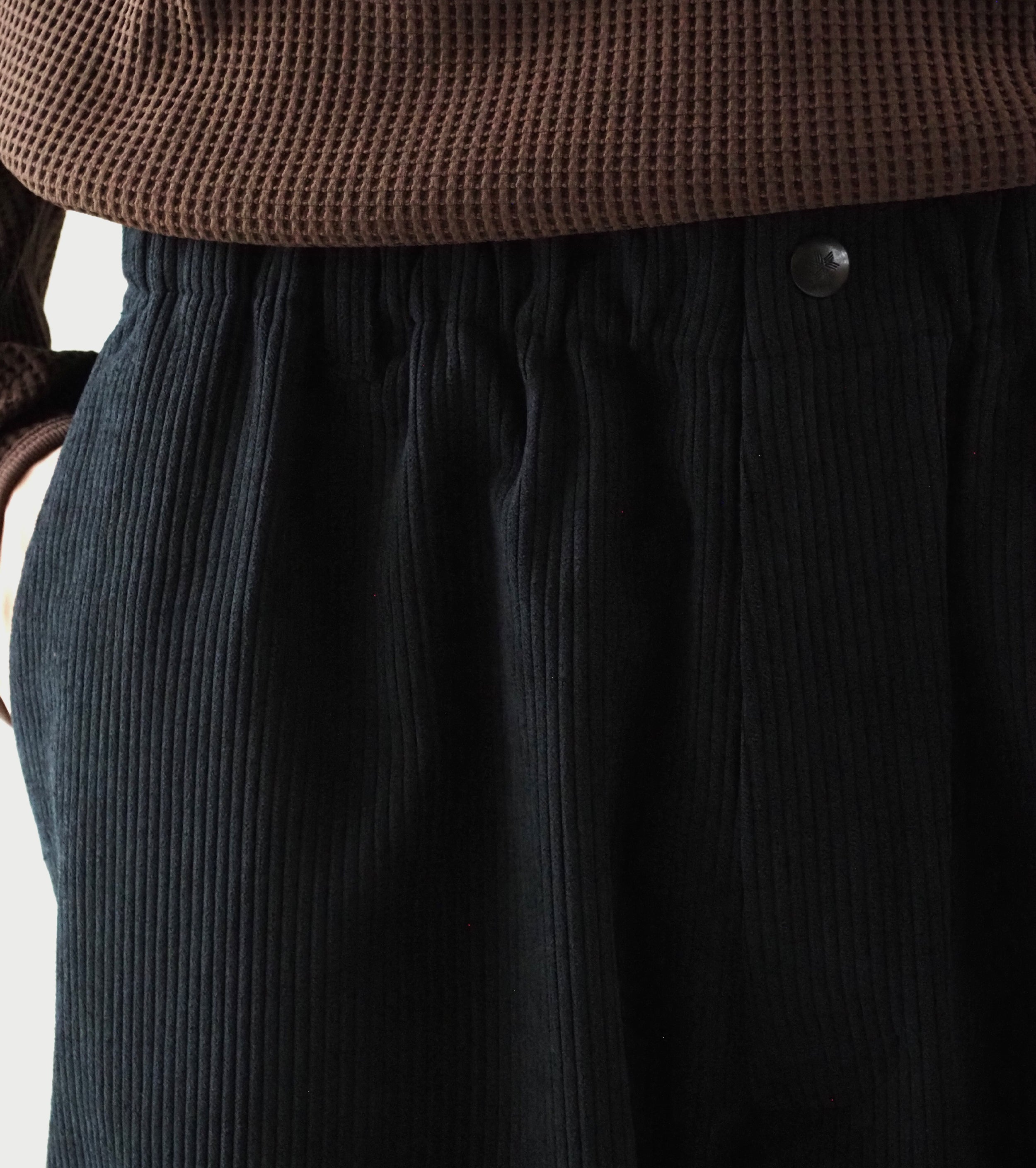 Goldwin Fine Wale Corduroy Straight Pants, Black