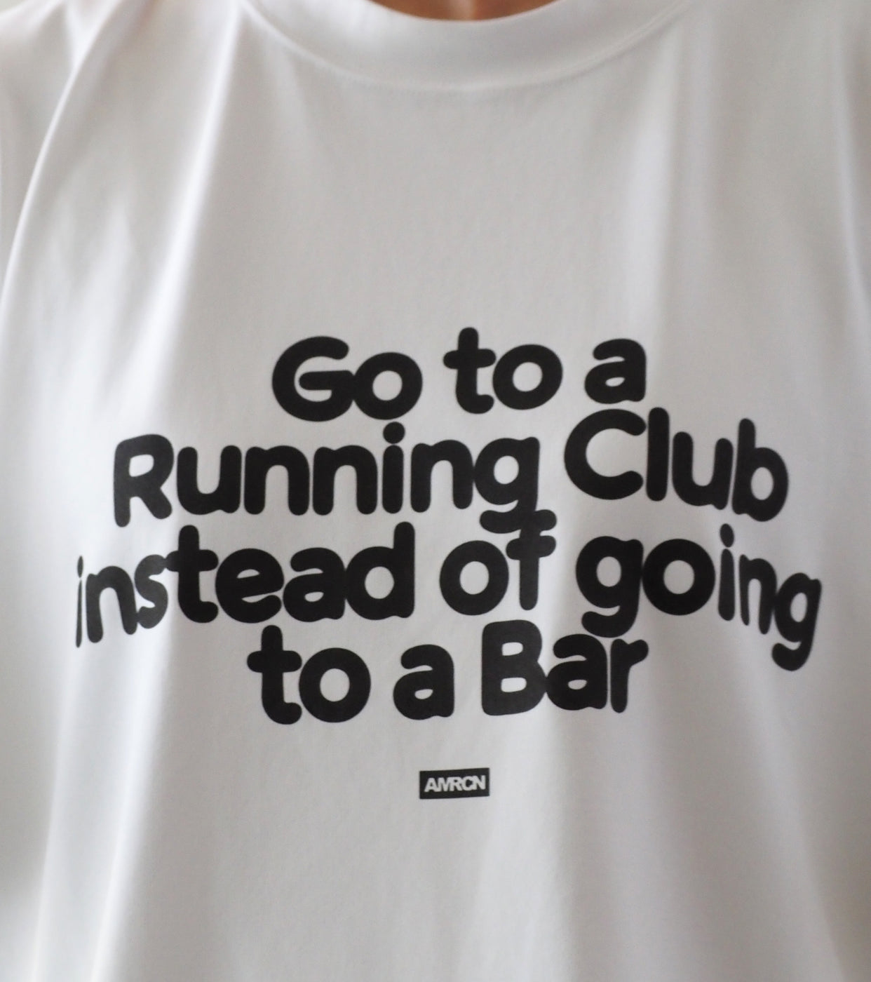 Americana 接触冷感 天竺 ドローコード Tシャツ, White