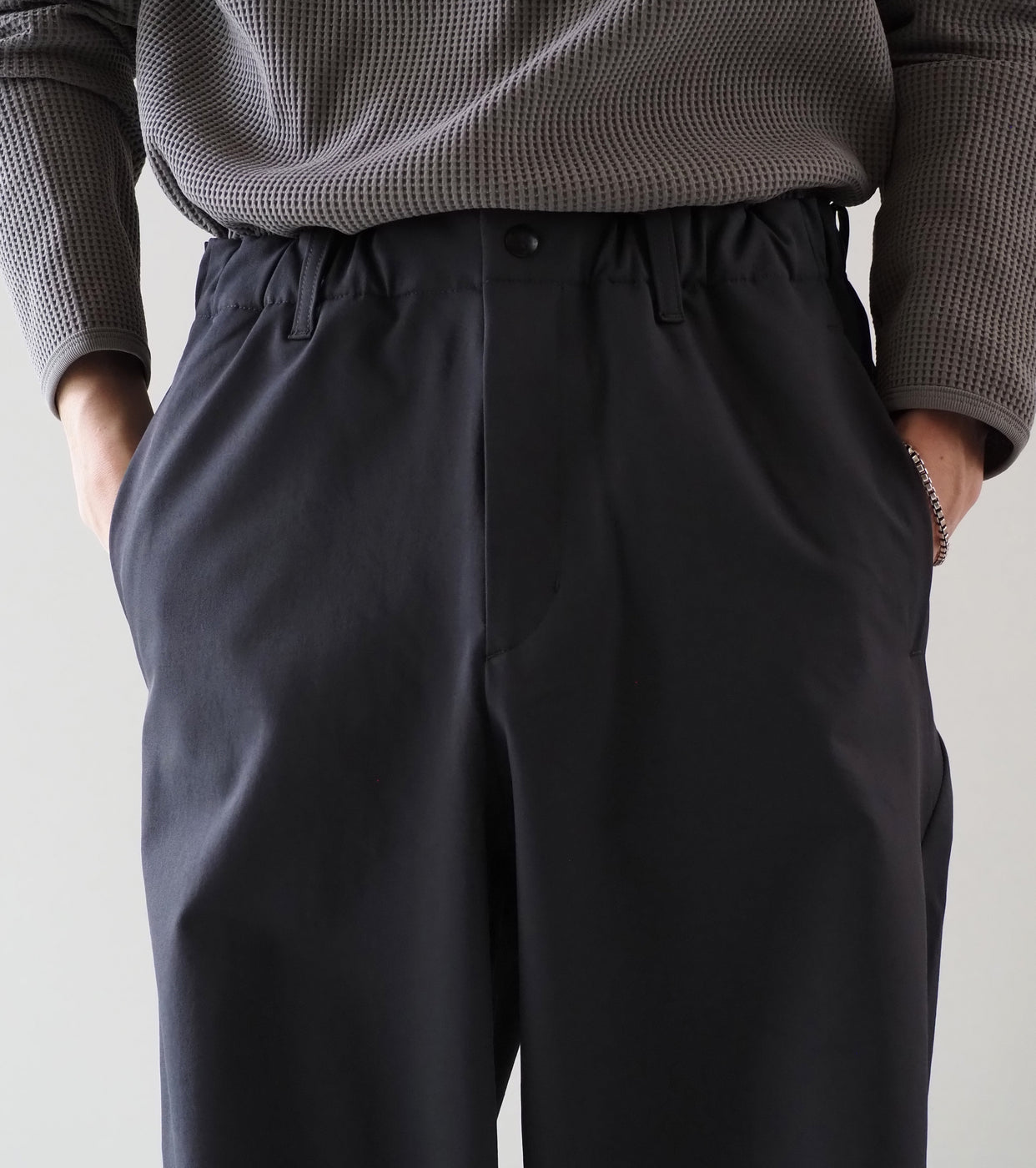 Goldwin Baggy Straight Pants , Deep Charcoal