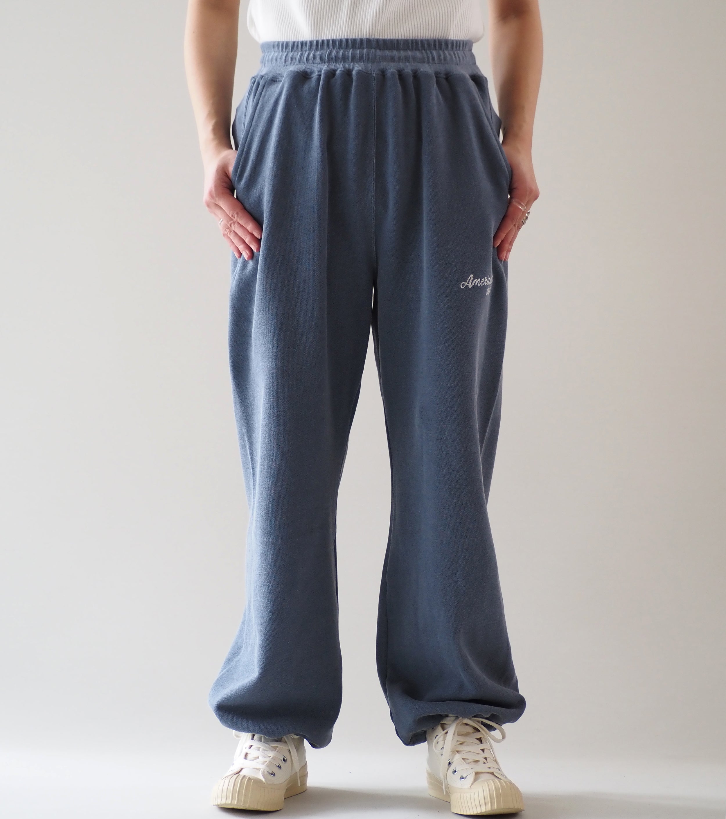 Americana ヴィンテージ裏毛  ドローコード スウェット パンツ, Navy