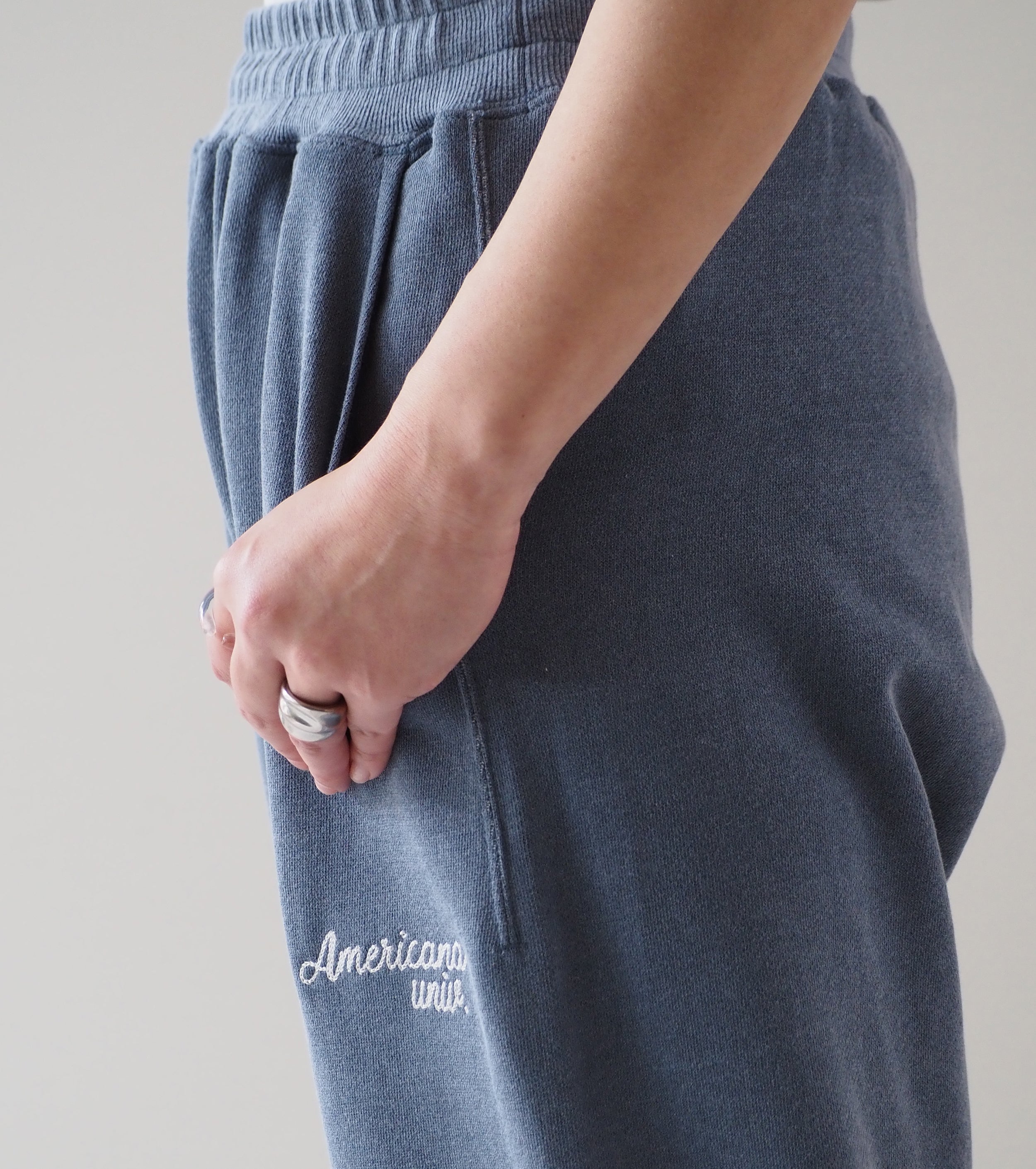 Americana ヴィンテージ裏毛  ドローコード スウェット パンツ, Navy