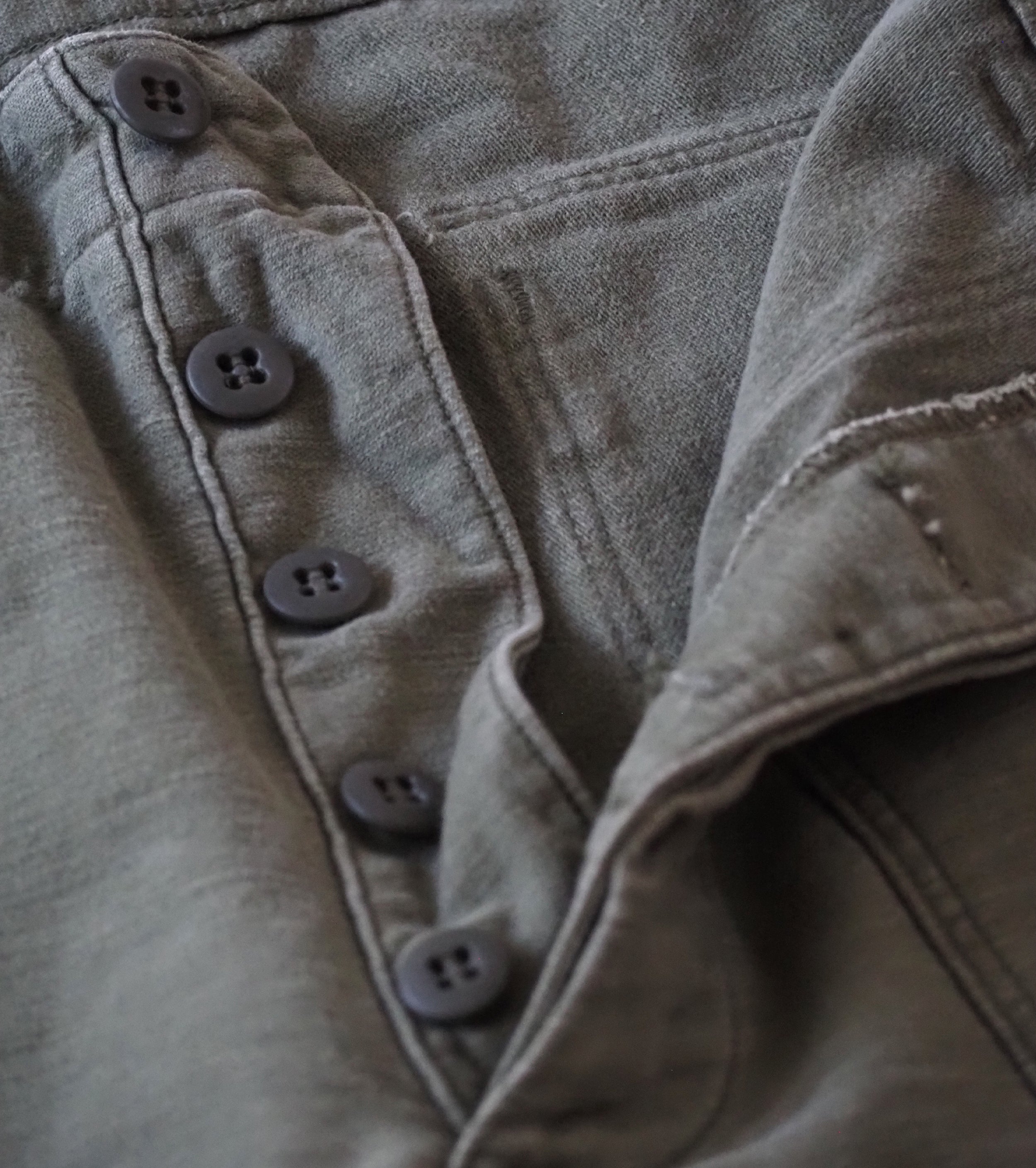 orslow リアル ユーズド ウォッシュ ヴィンテージ フィット ファティーグ パンツ , Dark Olive Stone