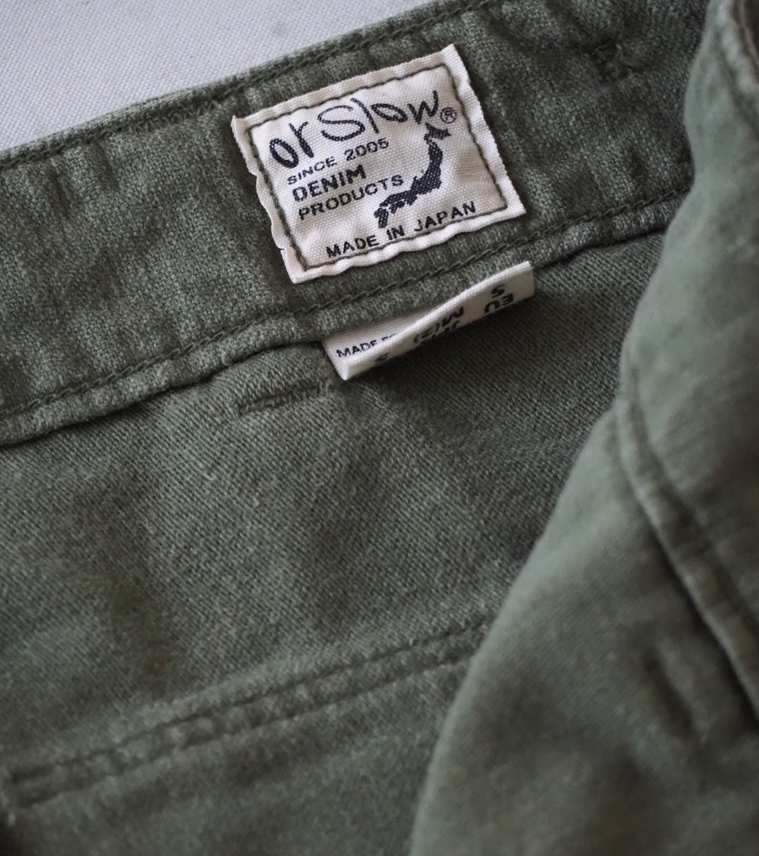orslow リアル ユーズド ウォッシュ ヴィンテージ フィット ファティーグ パンツ , Dark Olive Stone