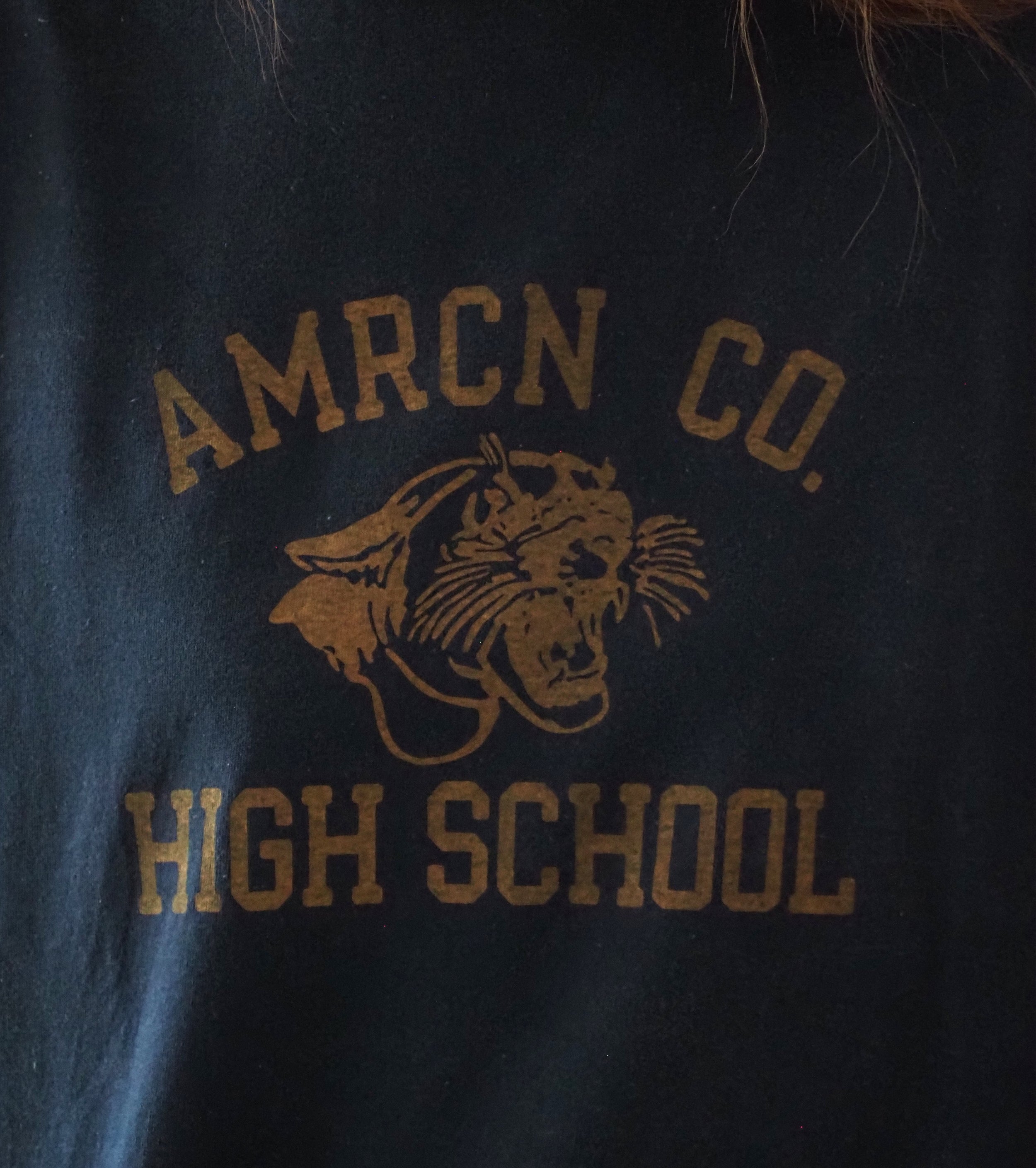 Americana USED加工 ショートスリーブ Tシャツ , Navy