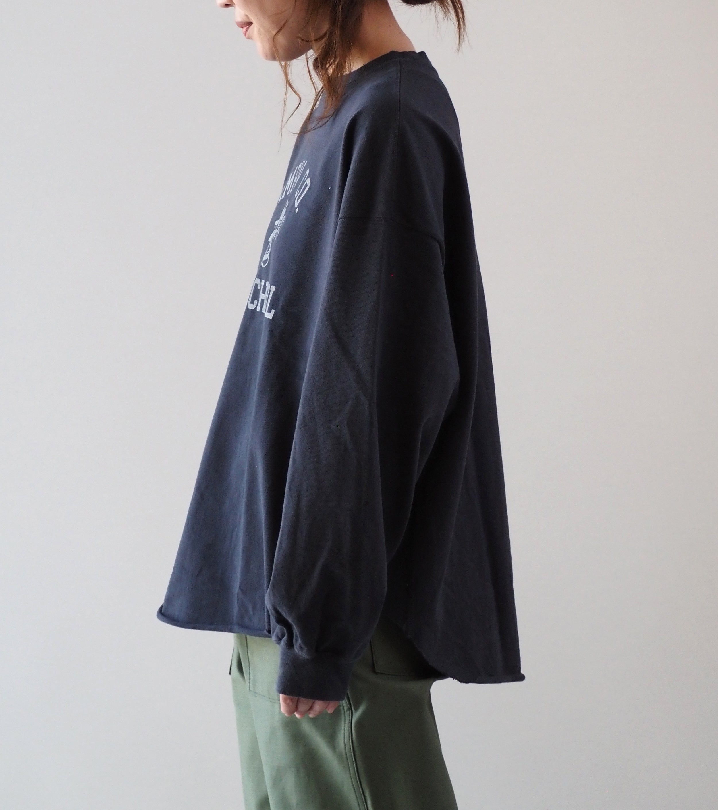 Americana USED加工 ロングスリーブ ティーシャツ  , Sumikuro