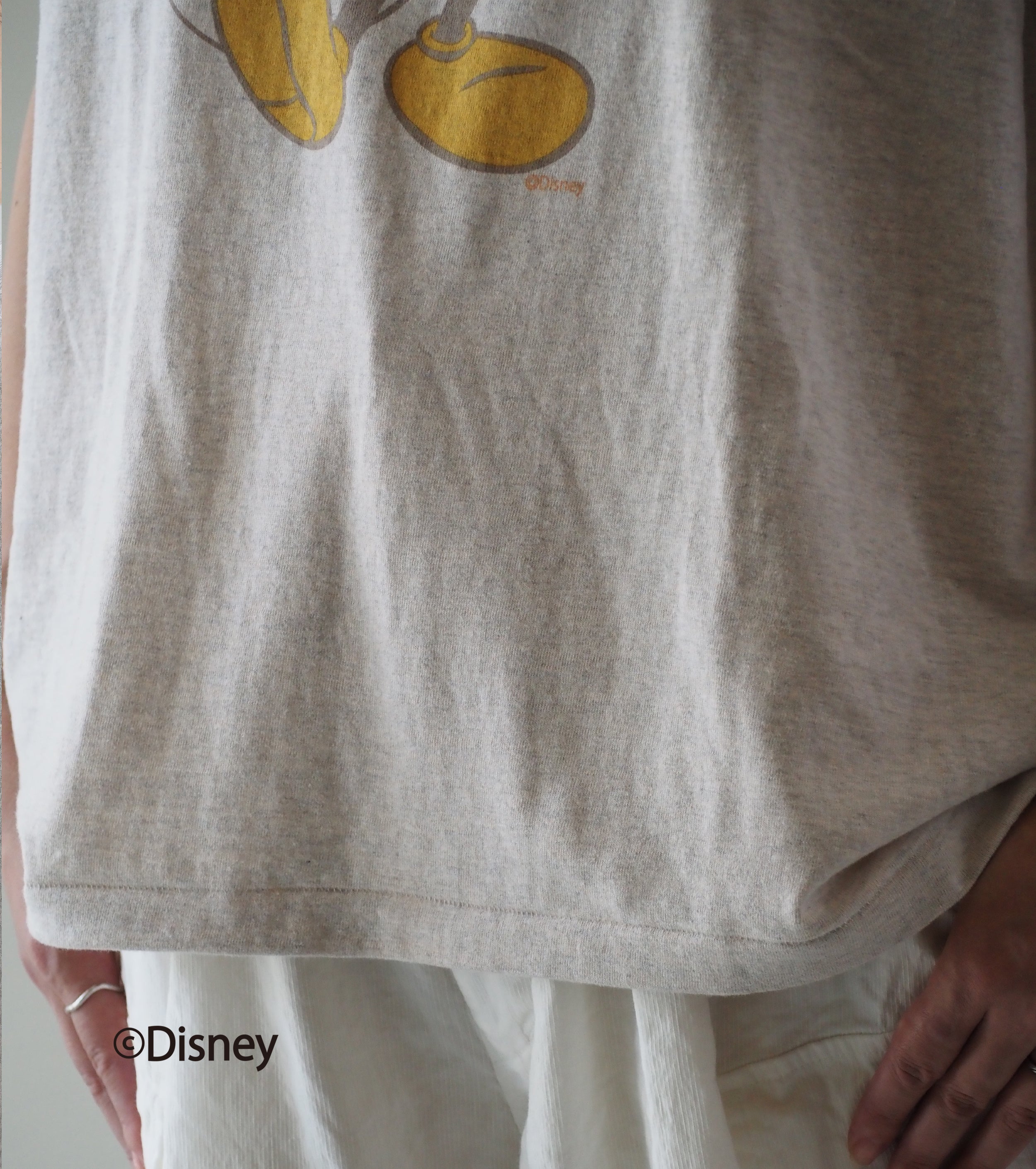Americana ミッキーマウス プリントTシャツ , Oatmeal