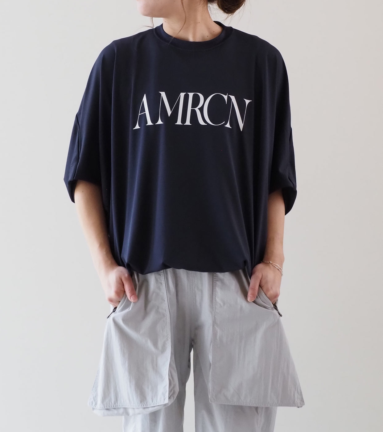 Americana 裾ゴム プルオーバー , Dark Navy