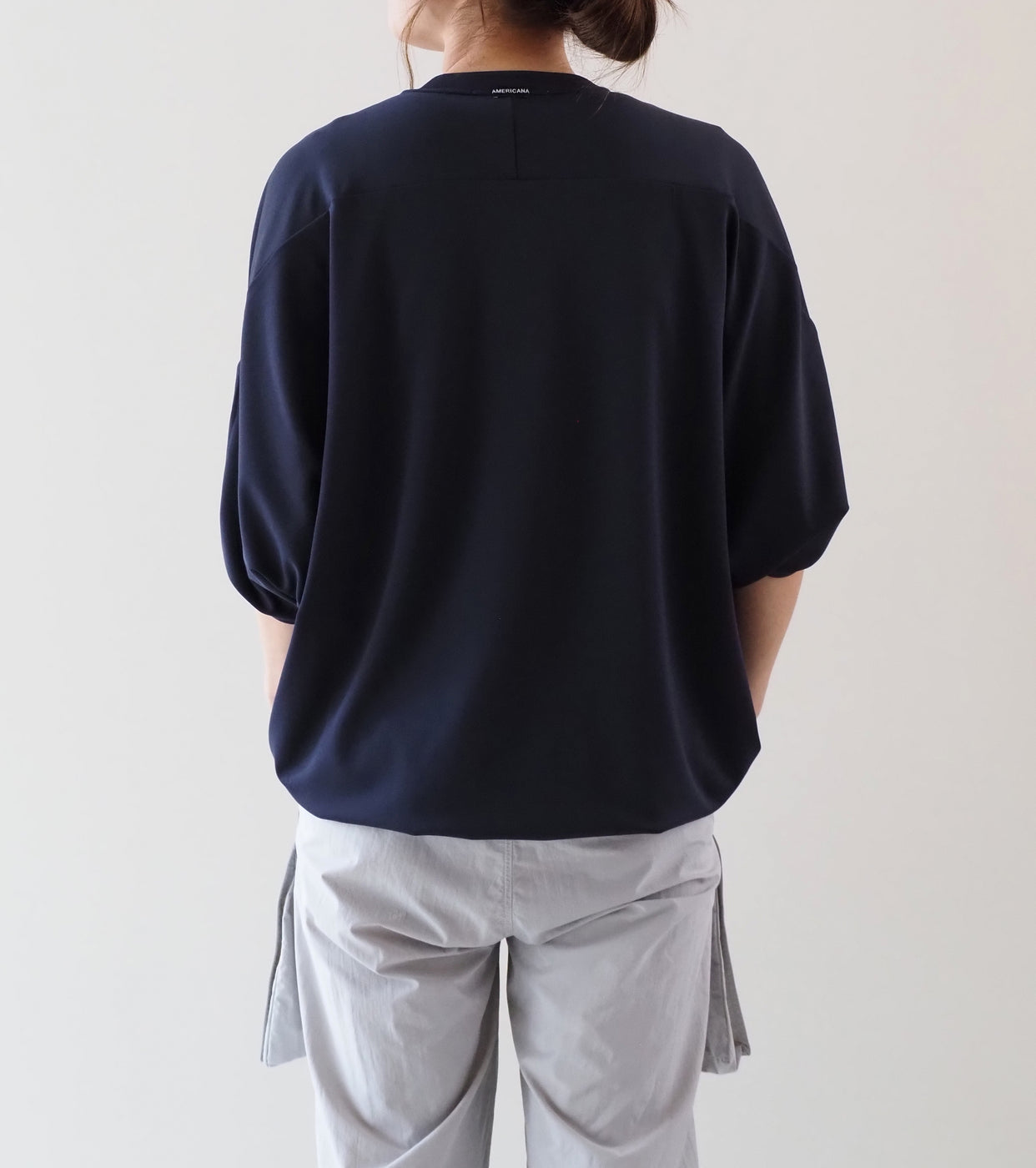 Americana 裾ゴム プルオーバー , Dark Navy