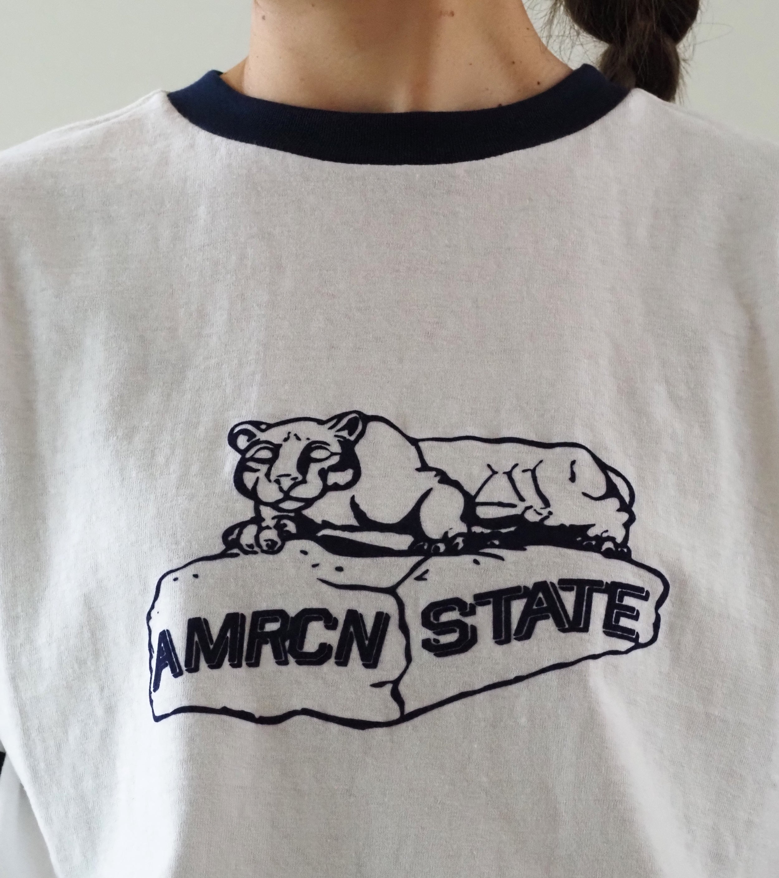 Americana Ringer T-shirt  , White