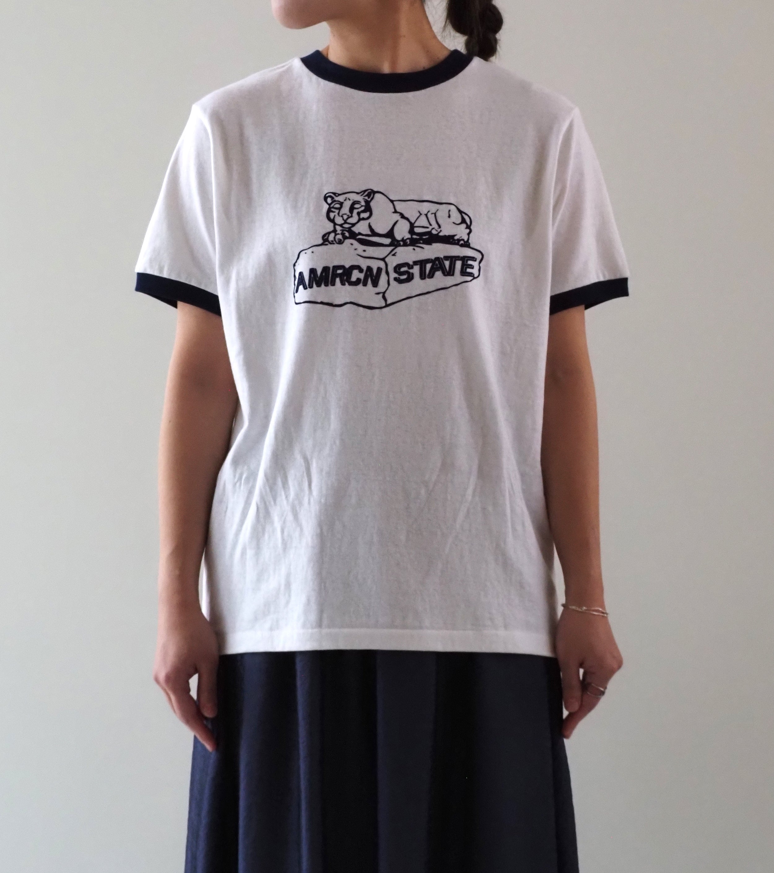 Americana Ringer T-shirt  , White