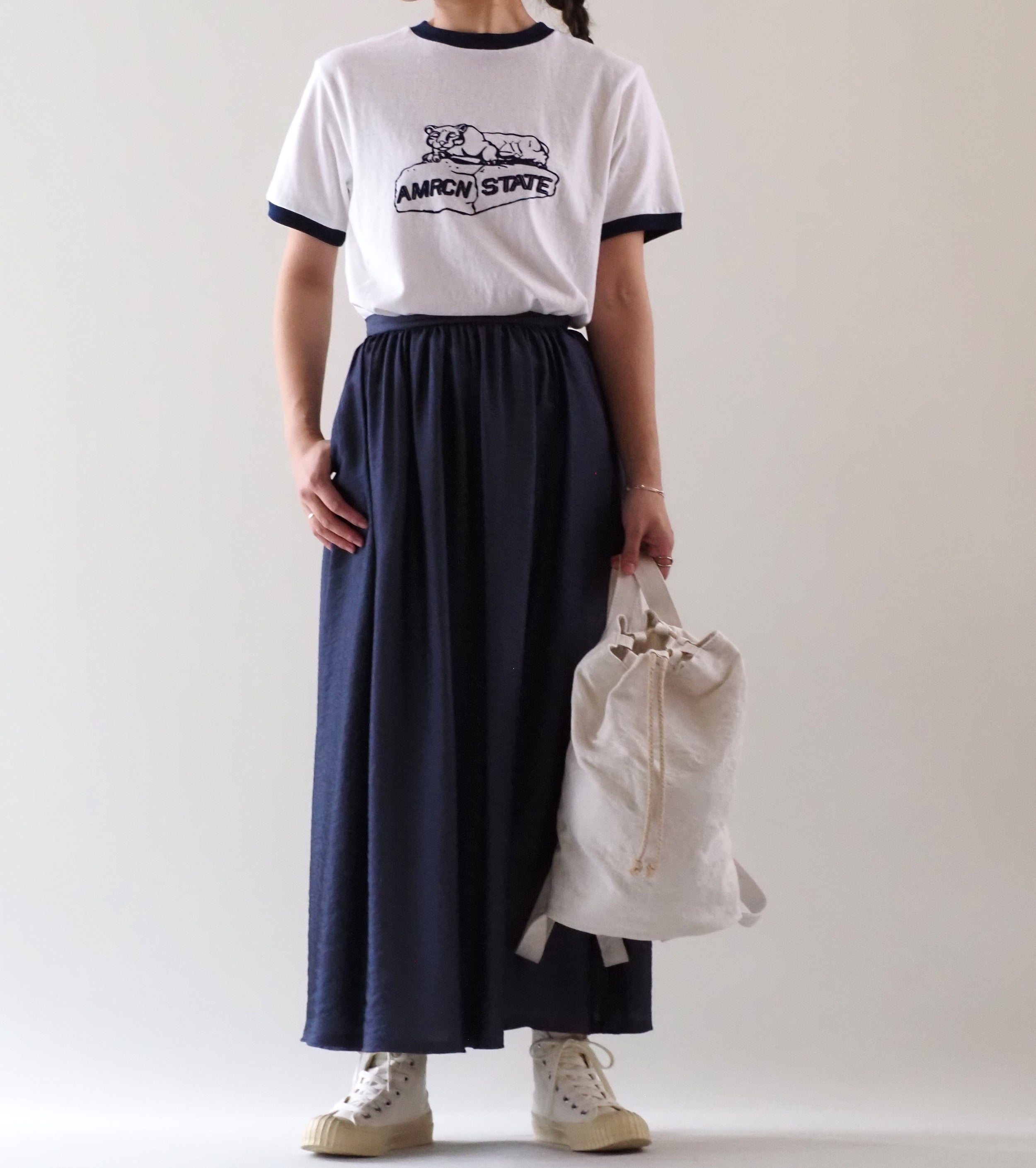 Americana Ringer T-shirt  , White