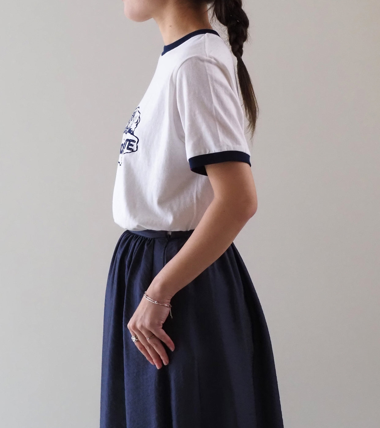 Americana Ringer T-shirt  , White