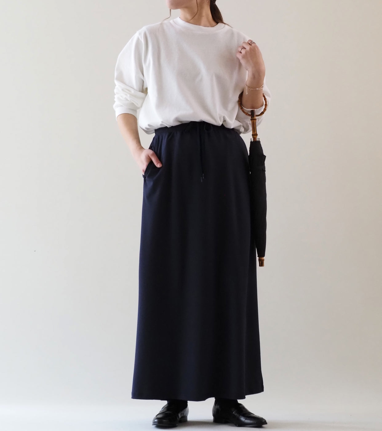 Americana Maxi Skirt , Dark Navy