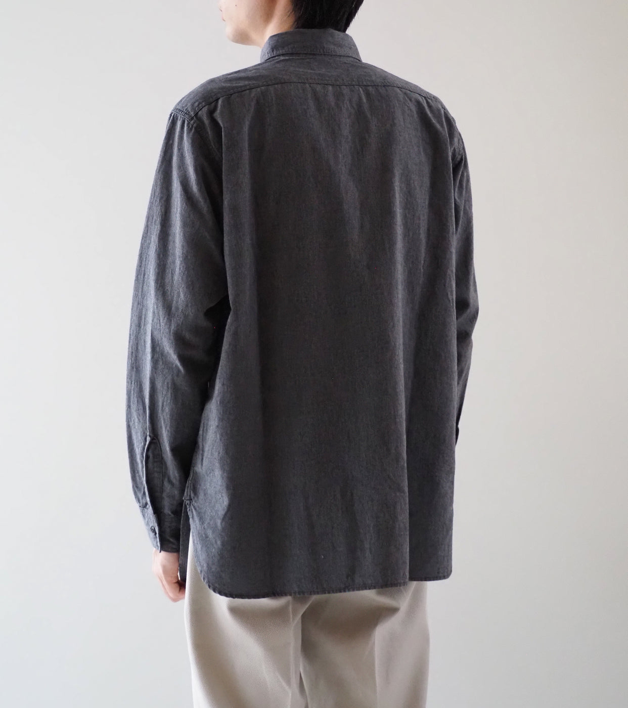 Orslow リラックスフィット シャンブレーシャツ , Gray