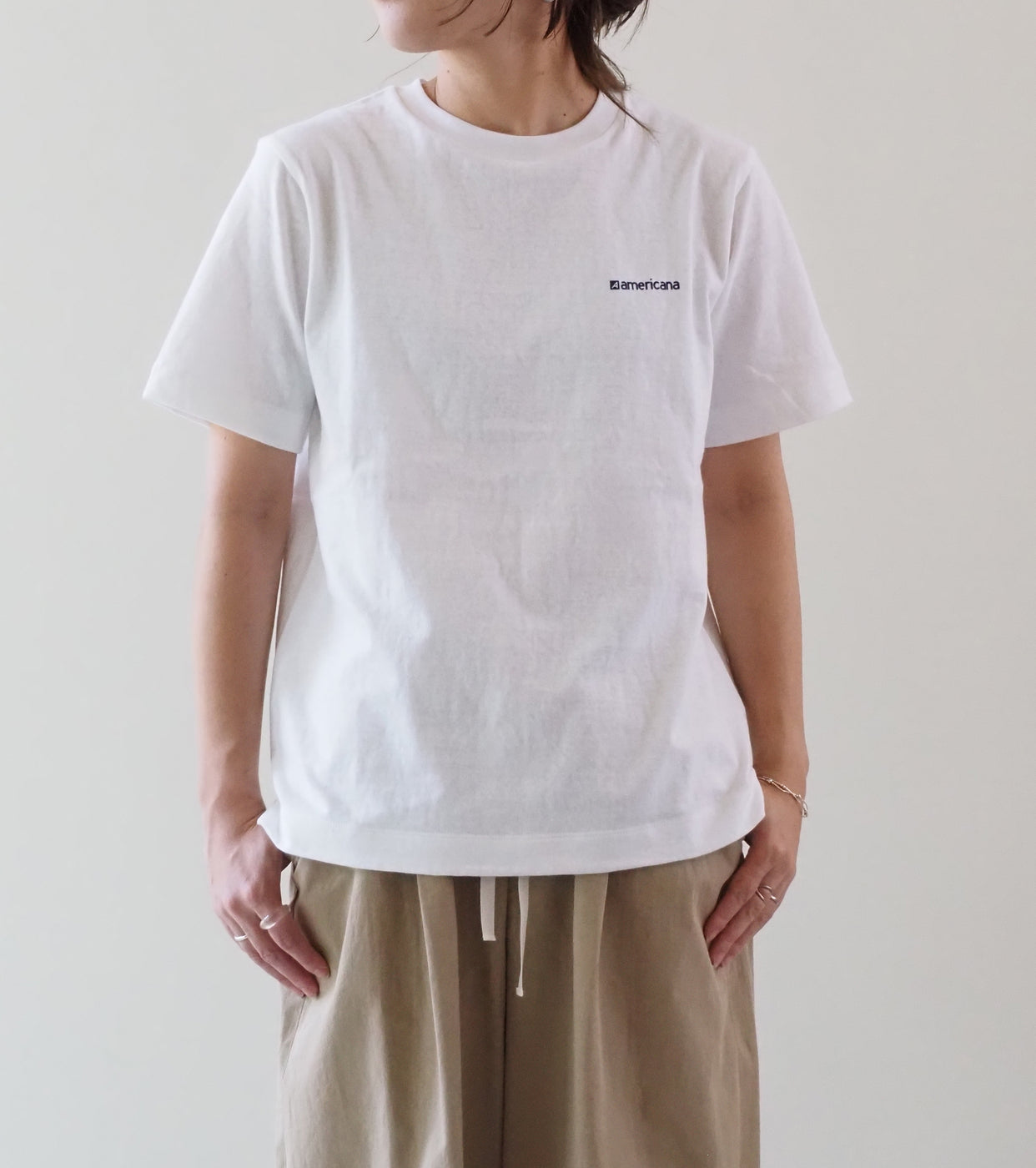 Americana Print T-shirt  , White