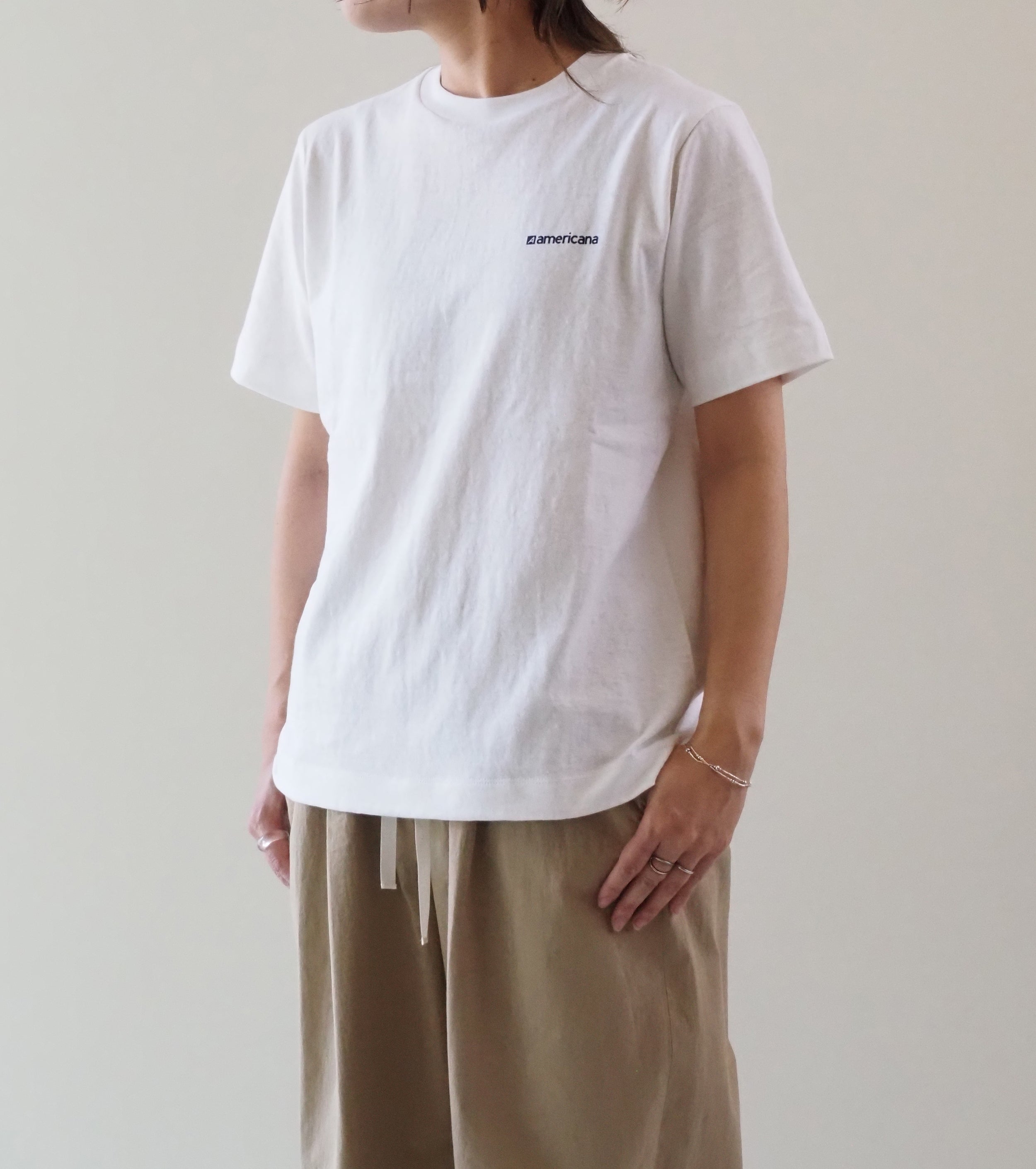 Americana Print T-shirt  , White