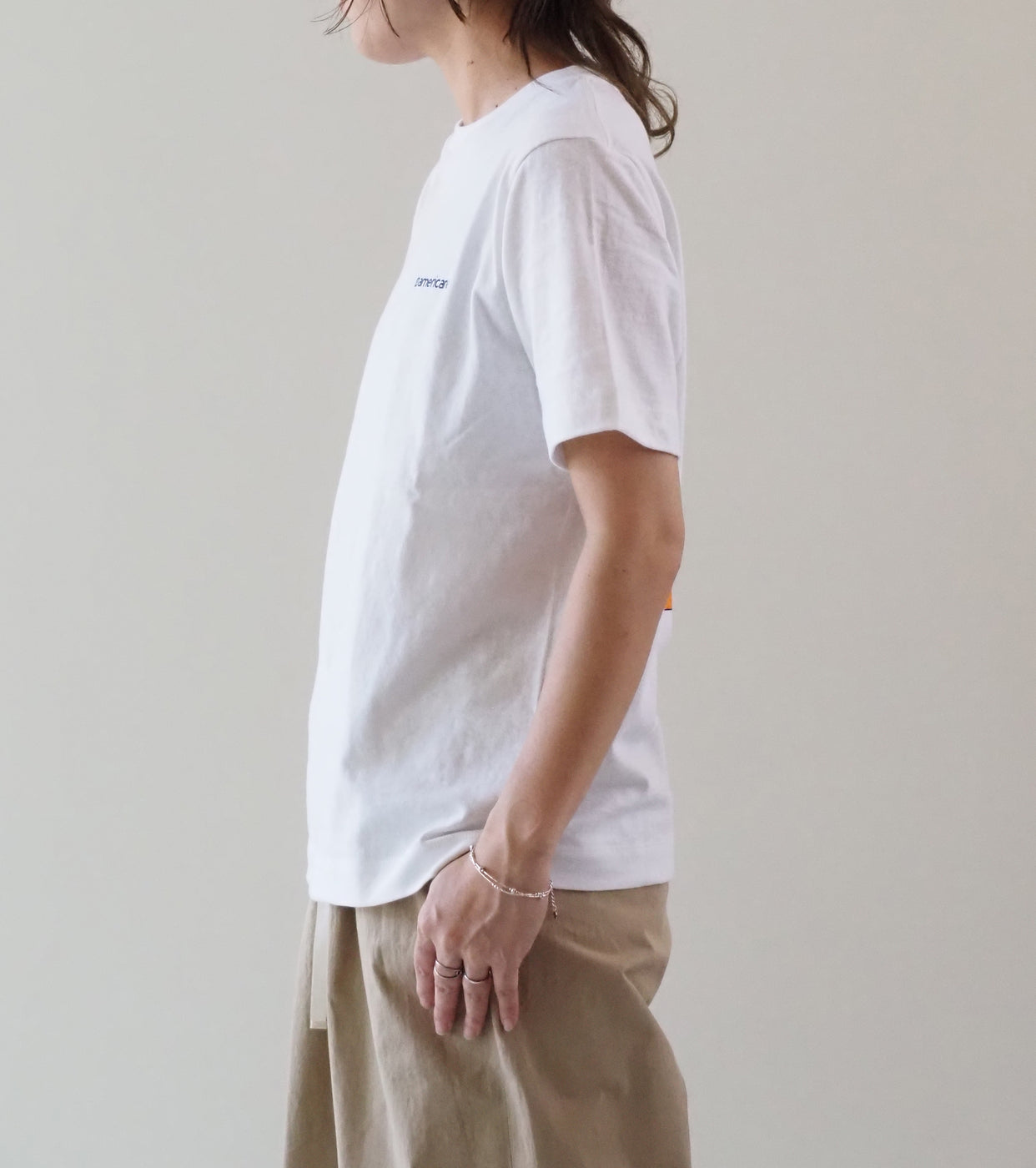 Americana Print T-shirt  , White