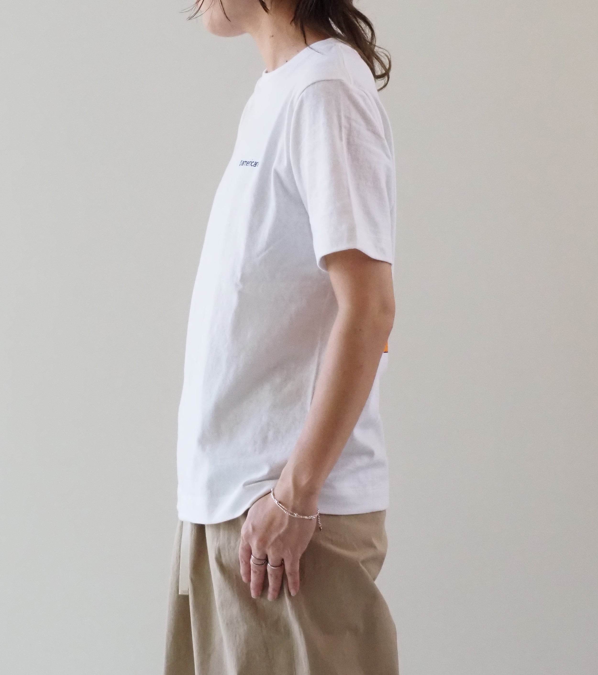 Americana Print T-shirt  , White