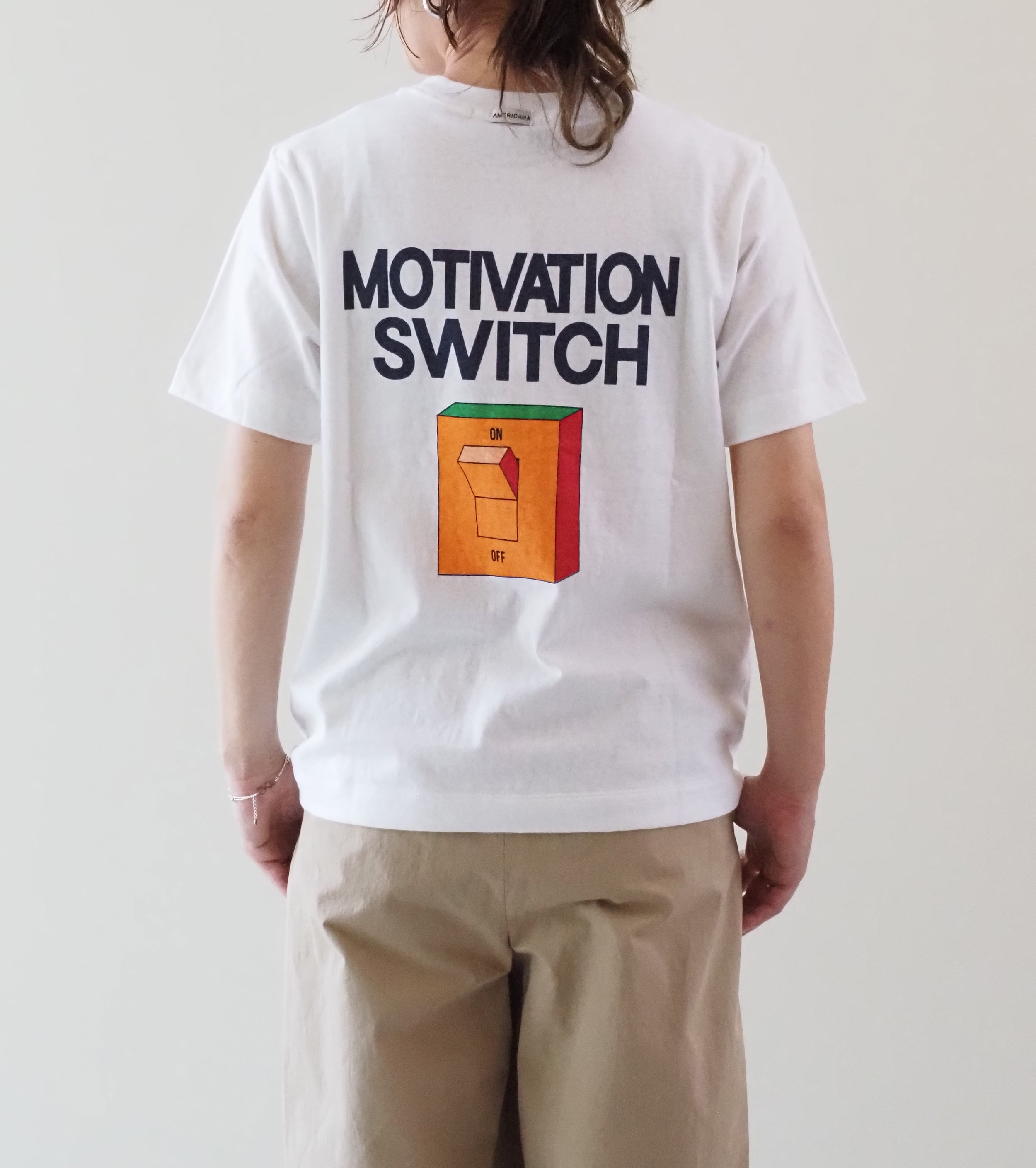 Americana Print T-shirt  , White