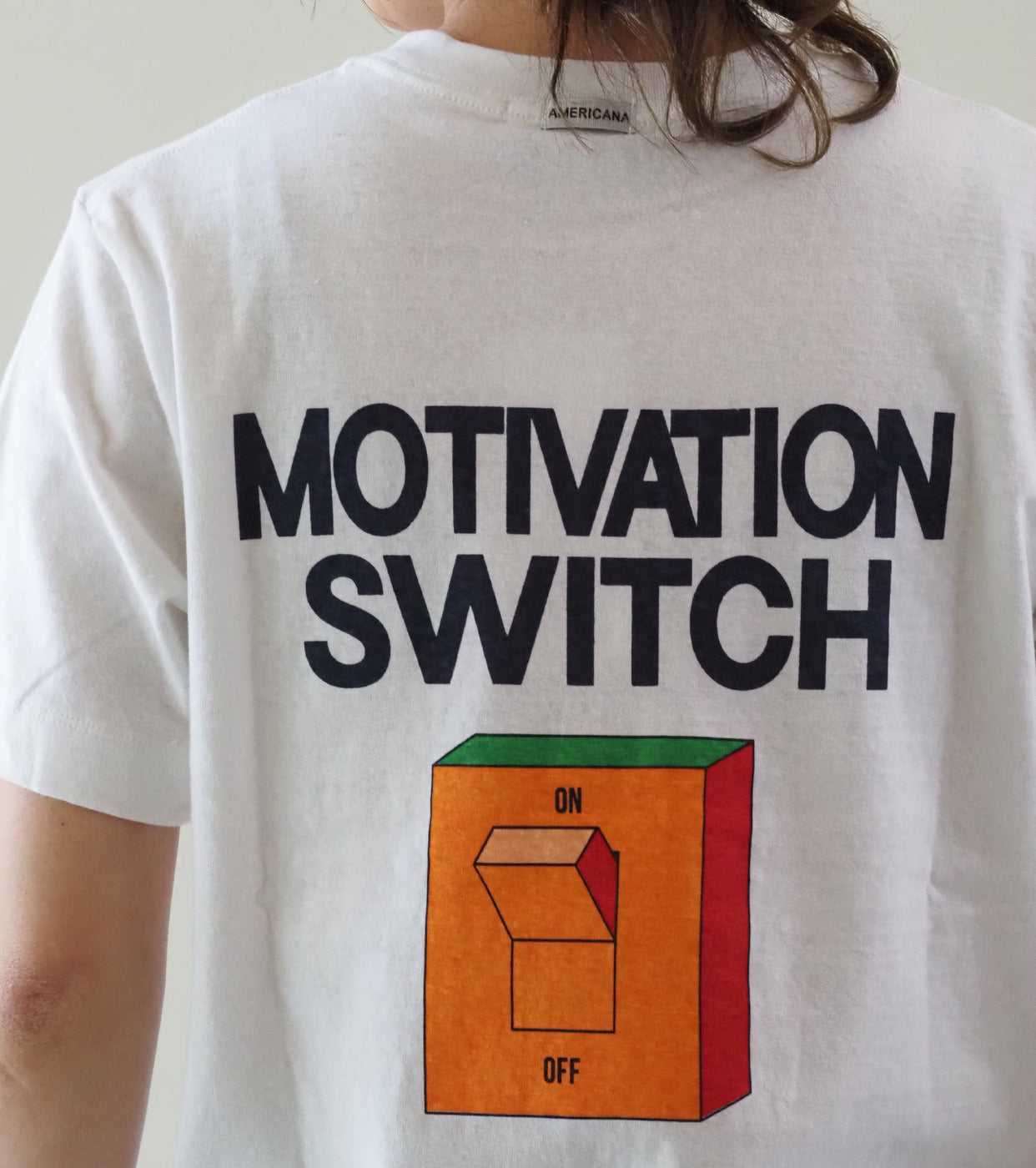 Americana Print T-shirt  , White