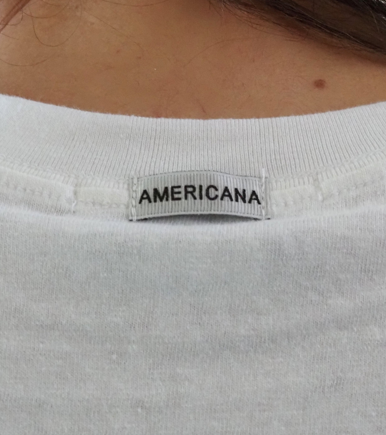 Americana Print T-shirt  , White