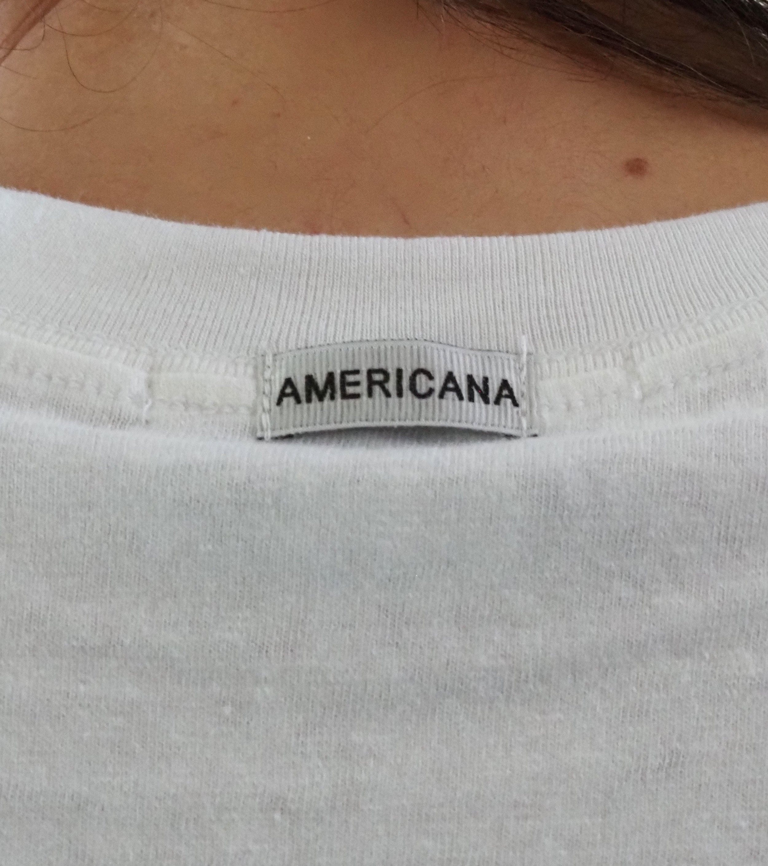 Americana Print T-shirt  , White