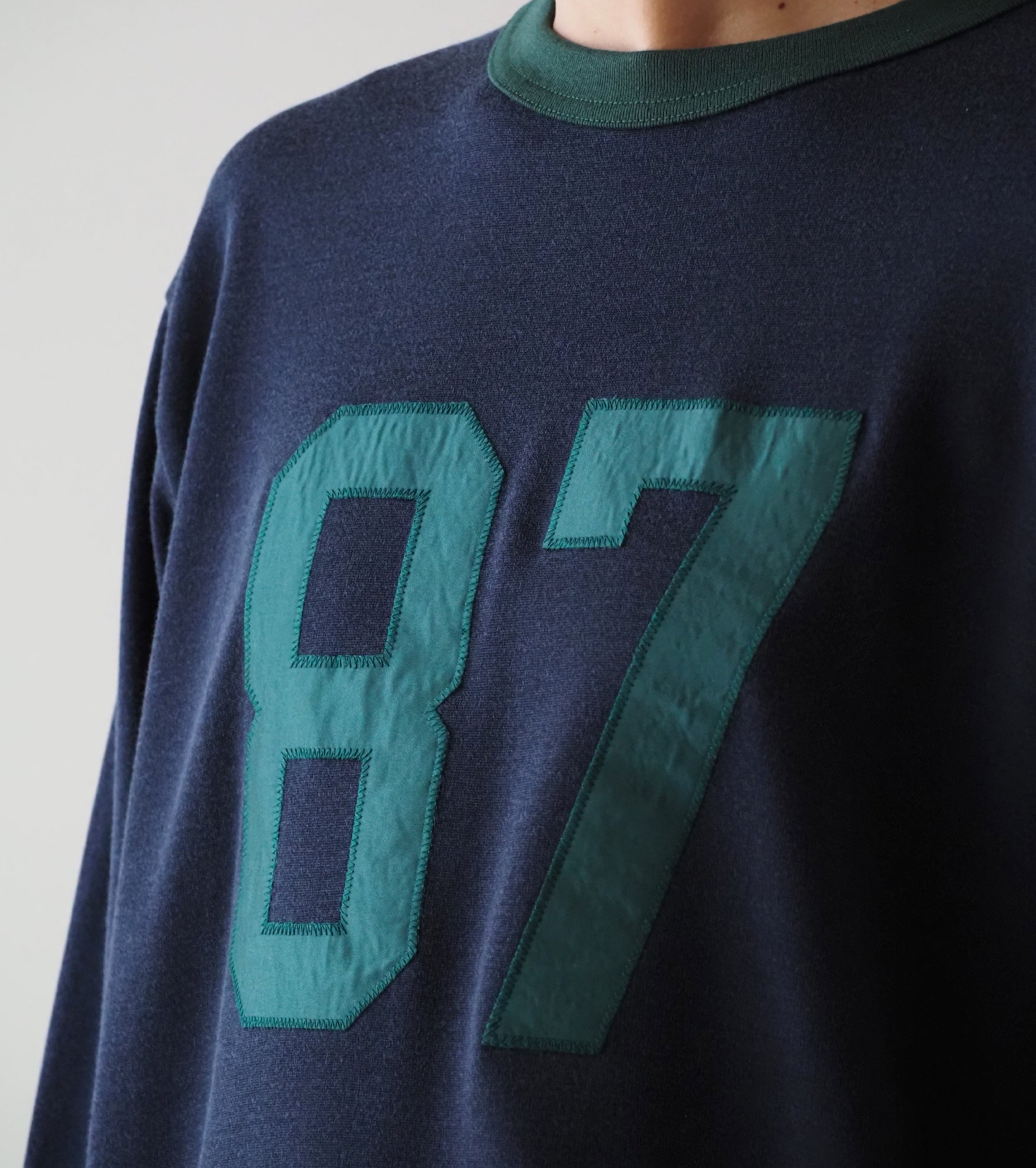Americana フットボール リンガー Tシャツ , Navy