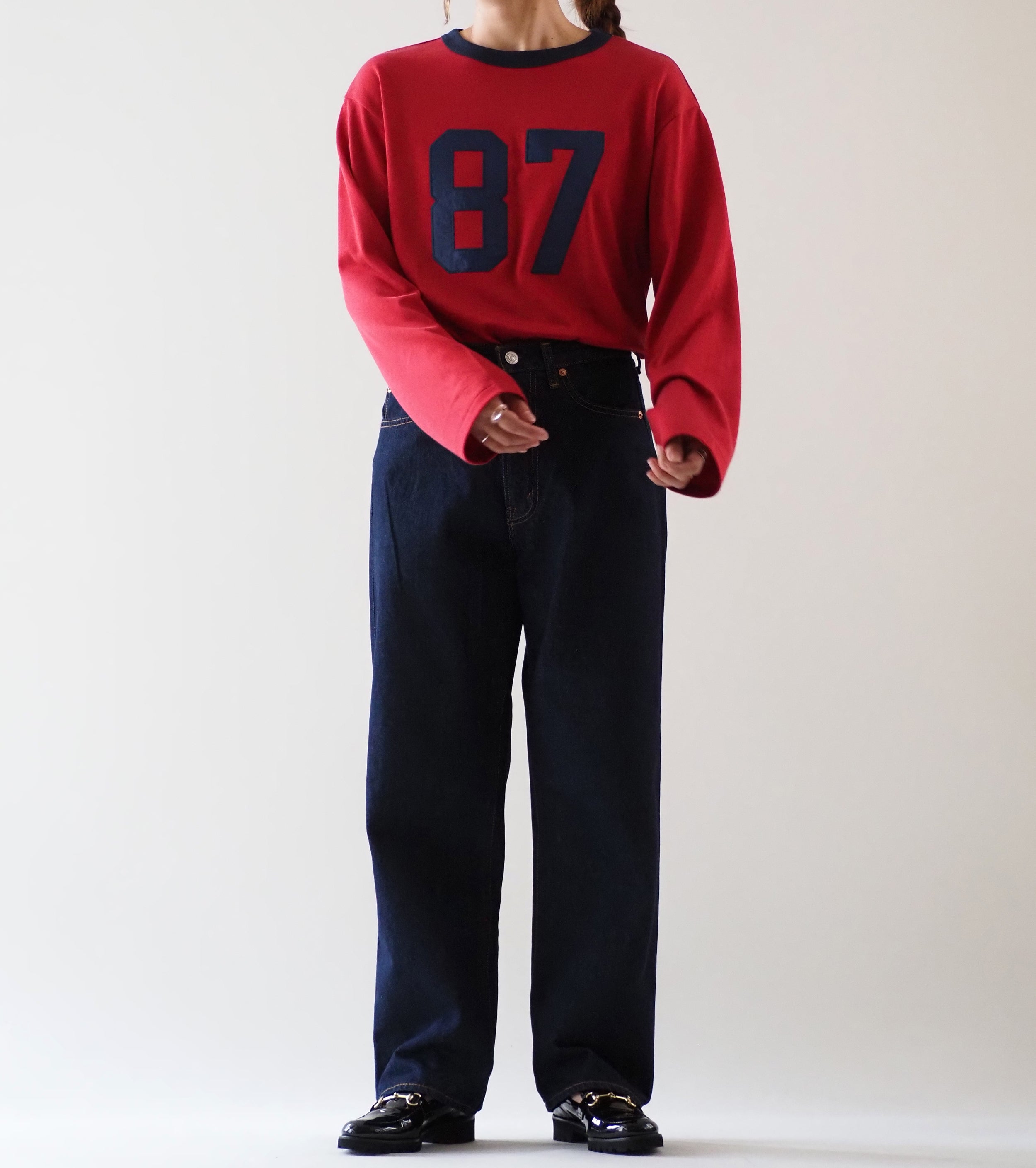 Americana フットボール リンガー Tシャツ , Red