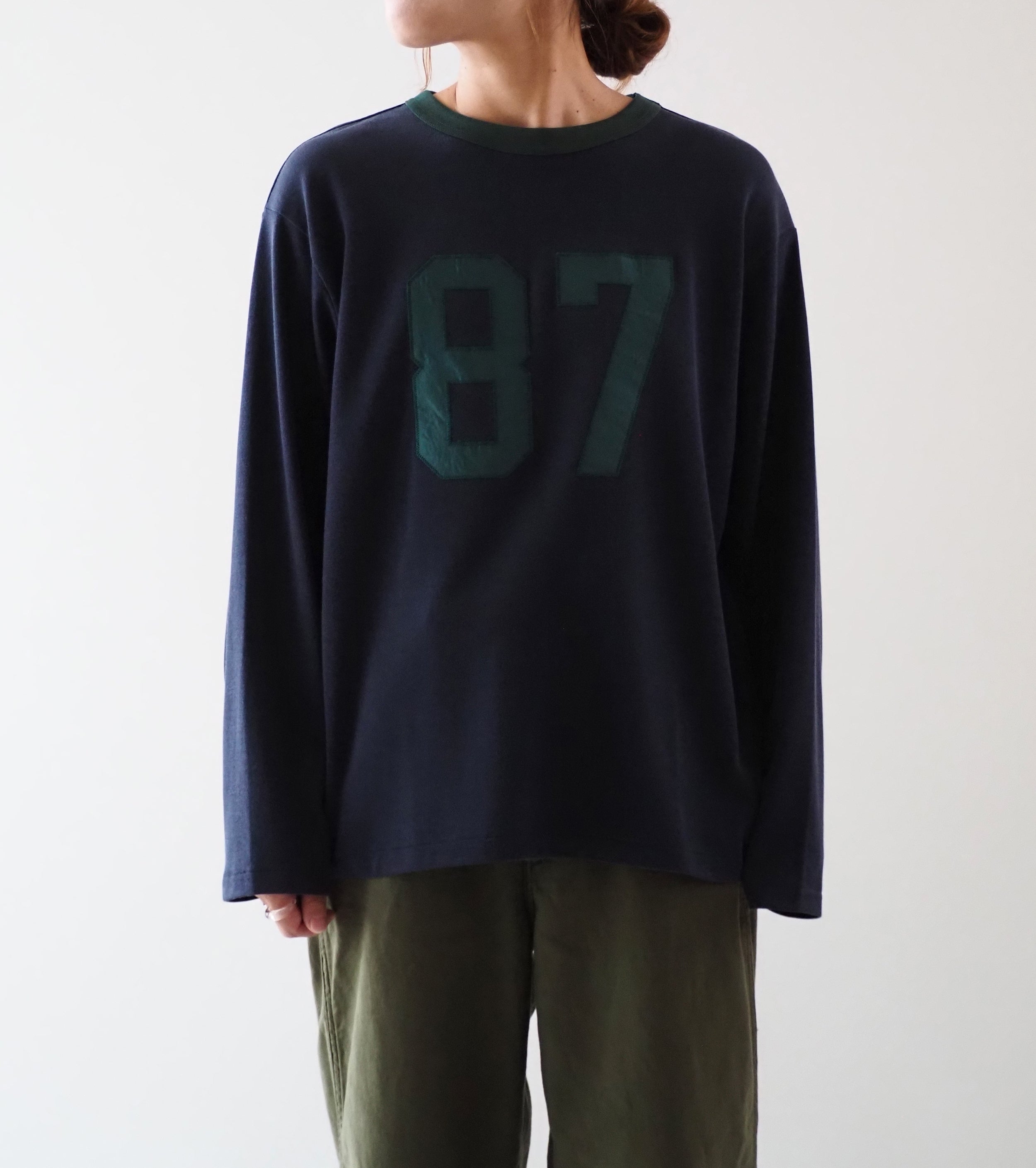 Americana フットボール リンガー Tシャツ , Navy