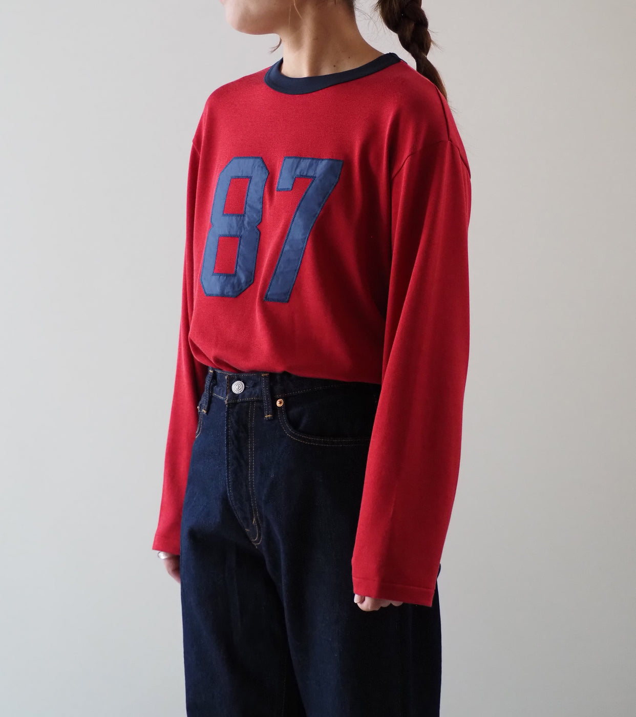 Americana フットボール リンガー Tシャツ , Red