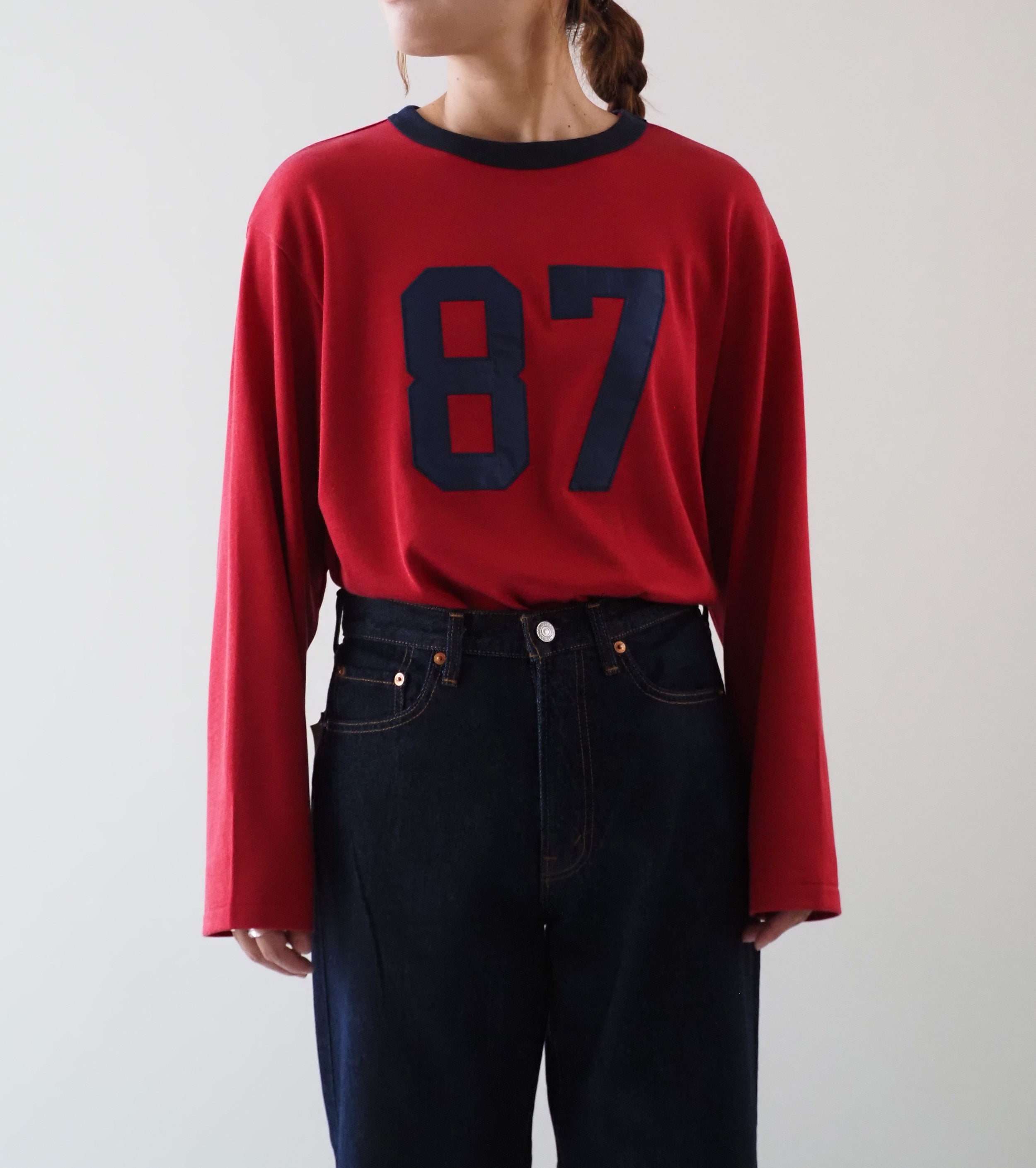 Americana フットボール リンガー Tシャツ , Red