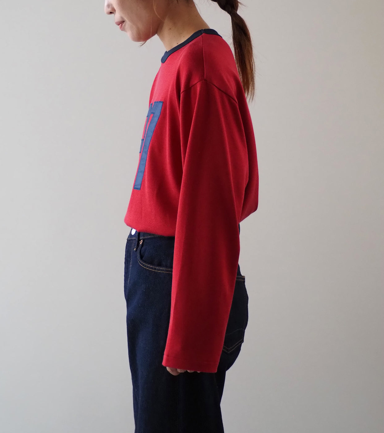 Americana フットボール リンガー Tシャツ , Red