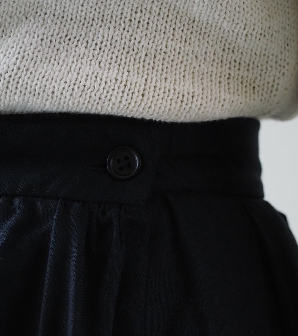 YAECA CANVAS DESIGN タック スカート , Dark Navy