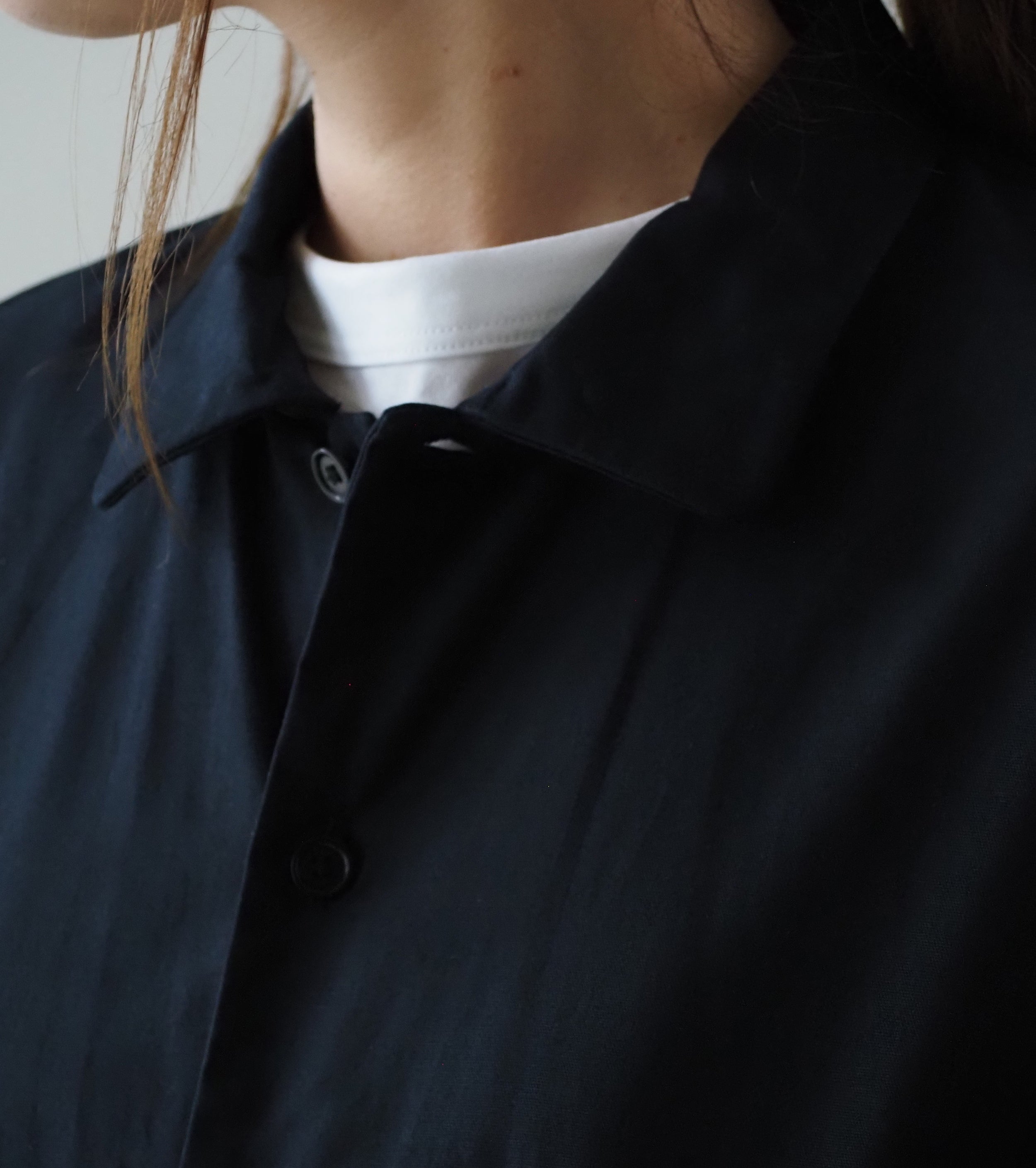 YAECA CANVAS DESIGN ワークシャツドレス , Dark Navy