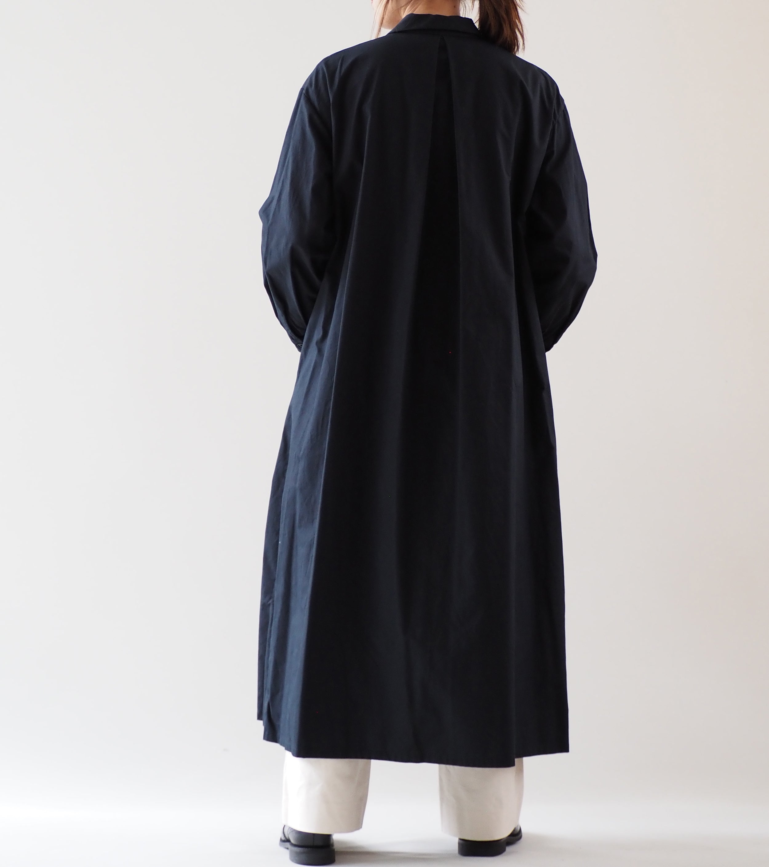 YAECA CANVAS DESIGN ワークシャツドレス , Dark Navy