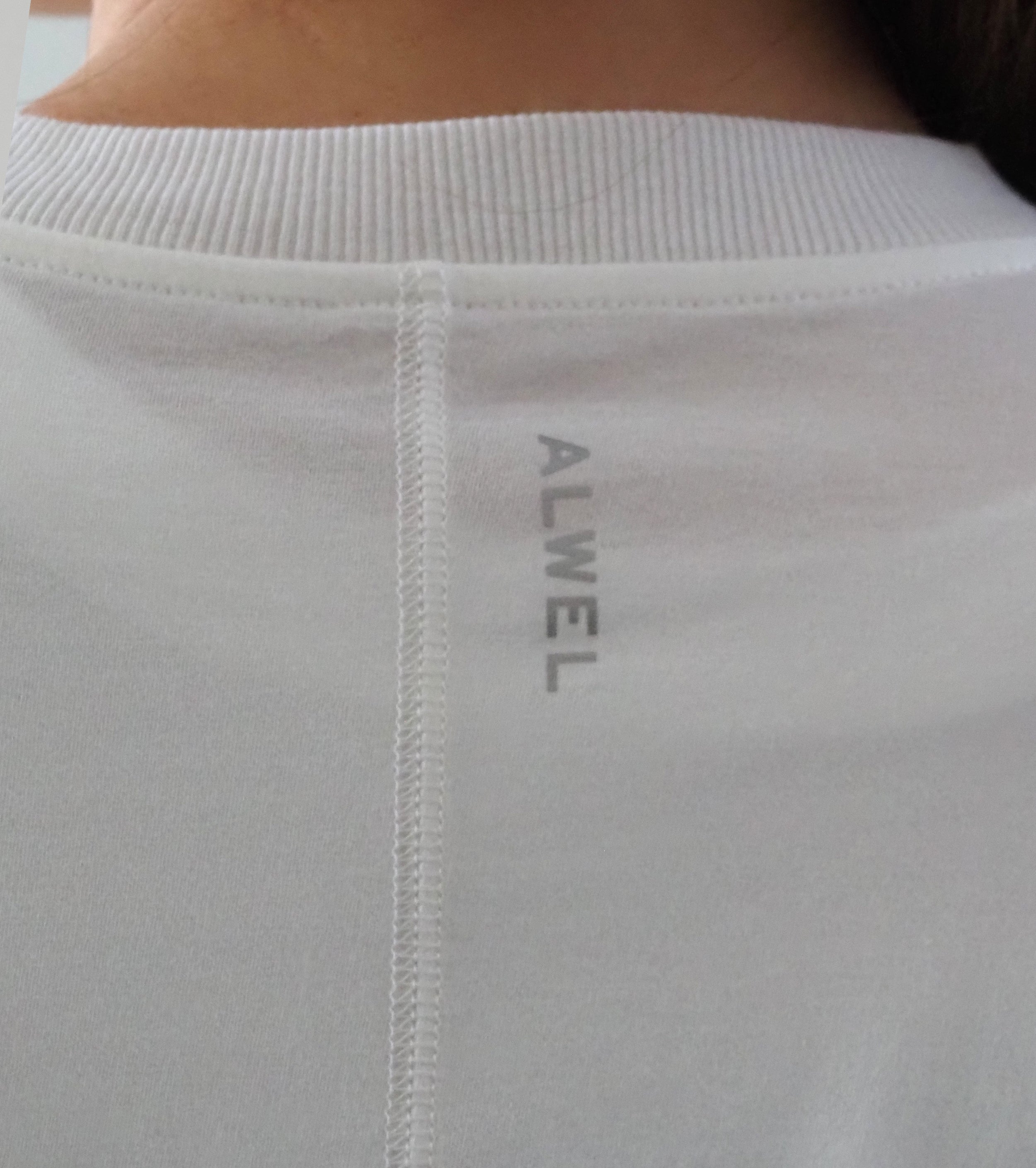 ALWEL ハーフ スリーブ ボックス Tシャツ , White