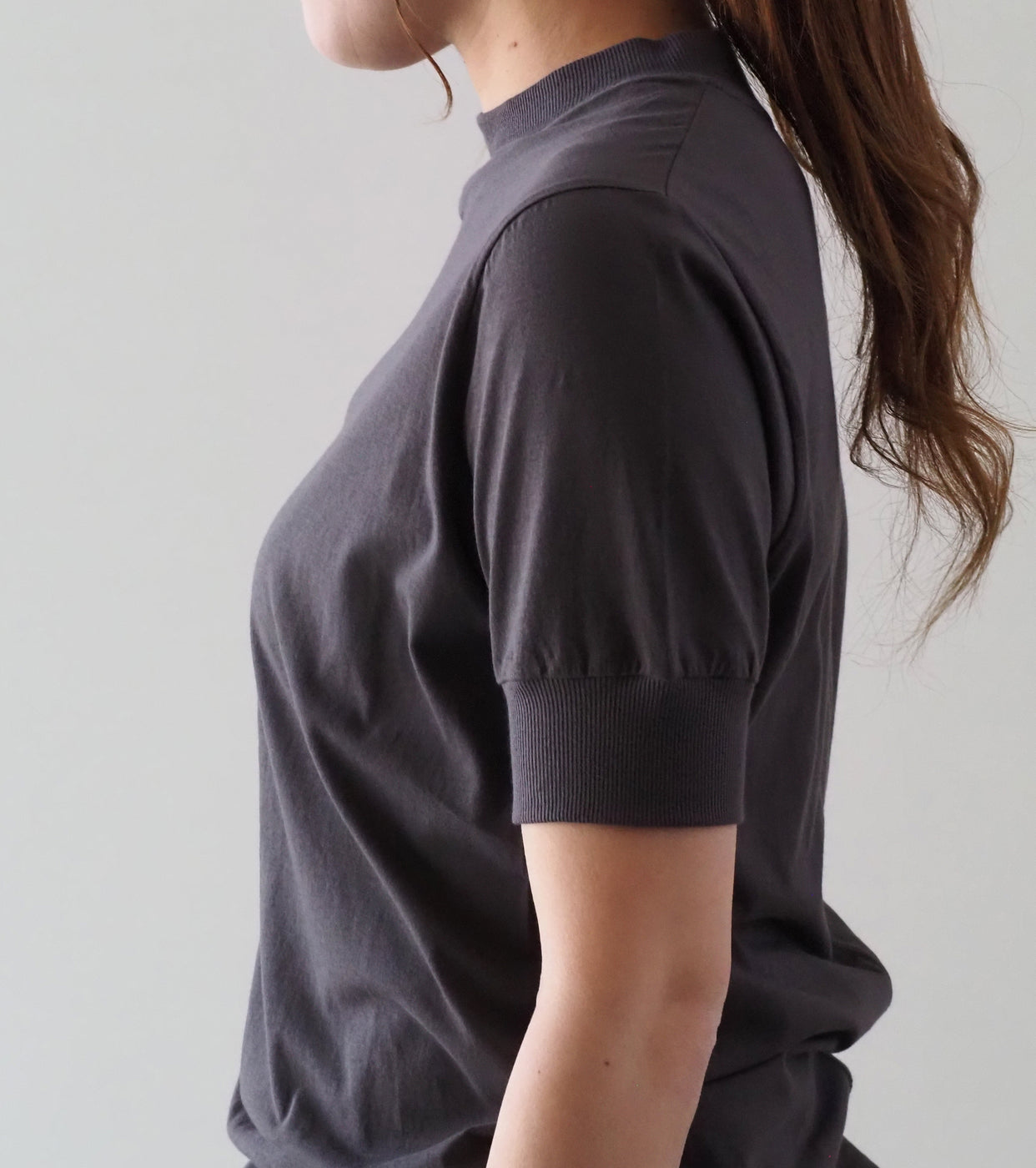 ALWEL モックネック Tシャツ , Dark Brown