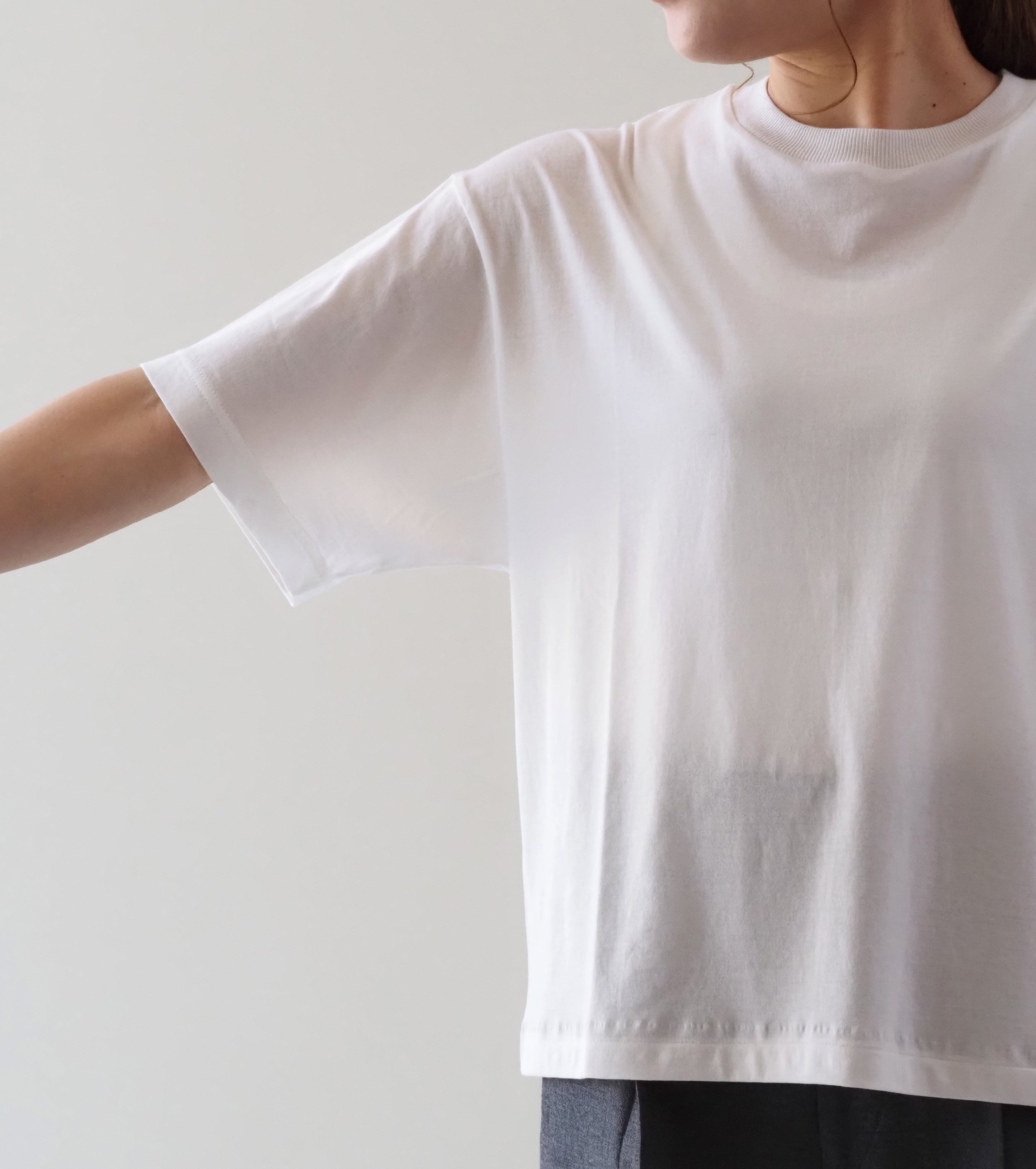 ALWEL ハーフ スリーブ ボックス Tシャツ , White