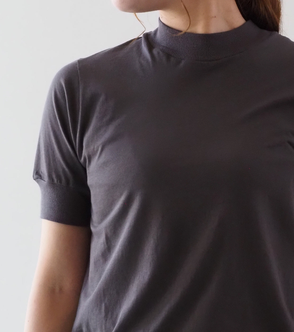 ALWEL モックネック Tシャツ , Dark Brown