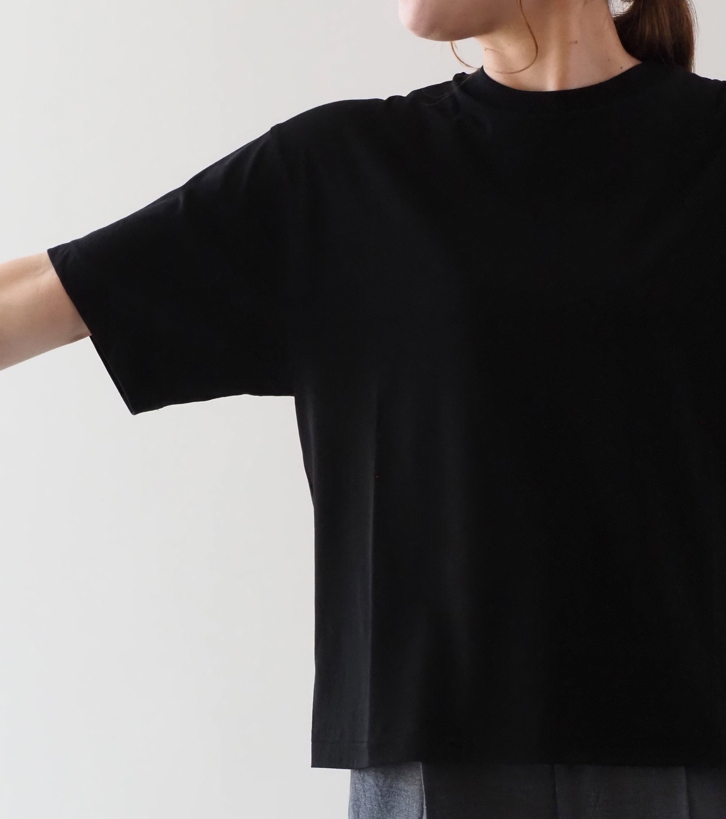 ALWEL ハーフ スリーブ ボックス Tシャツ , Black