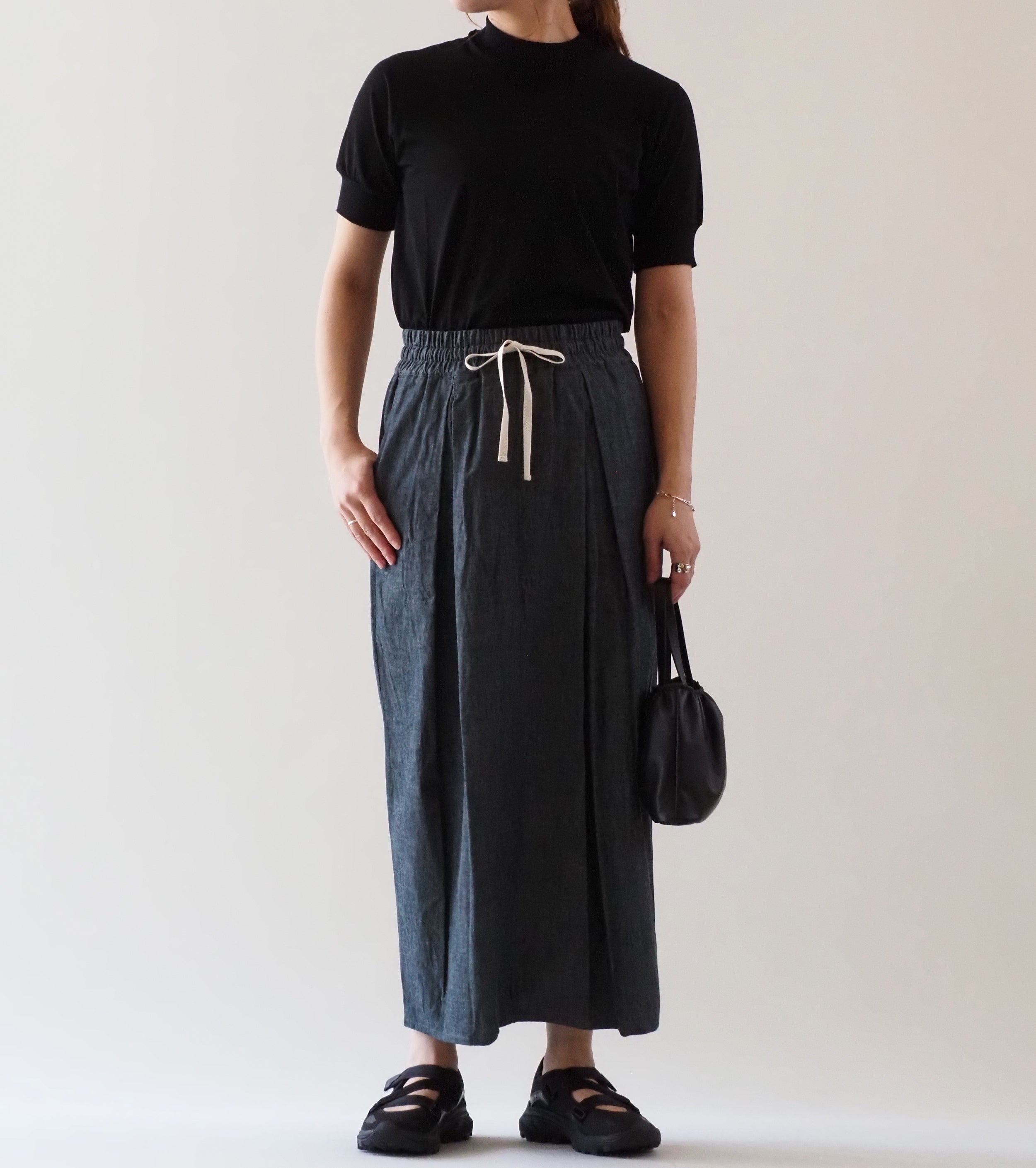 ALWEL モックネック Tシャツ , Black
