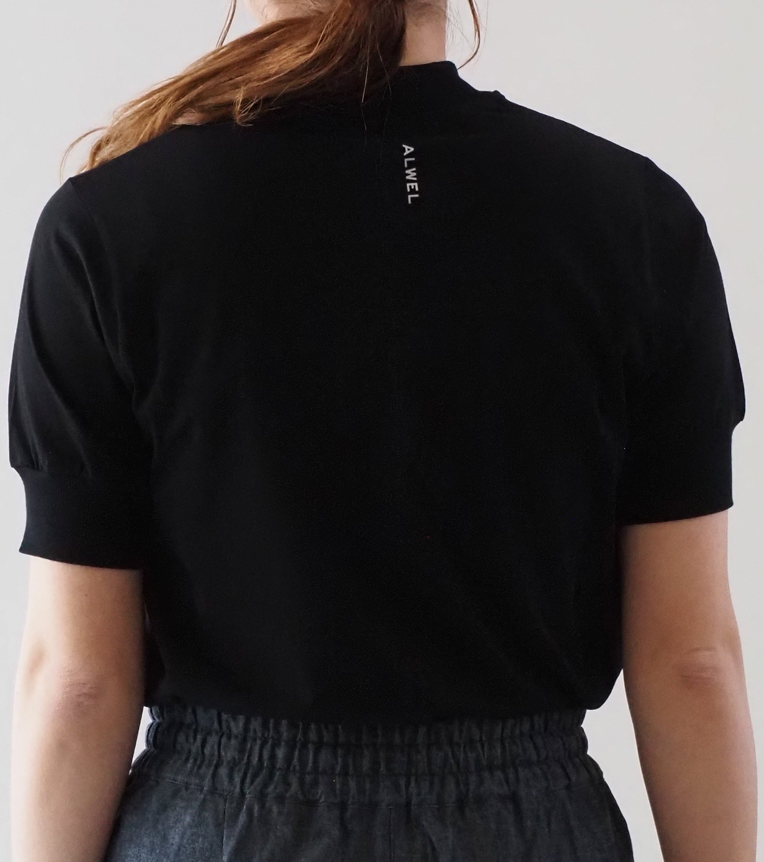 ALWEL モックネック Tシャツ , Black