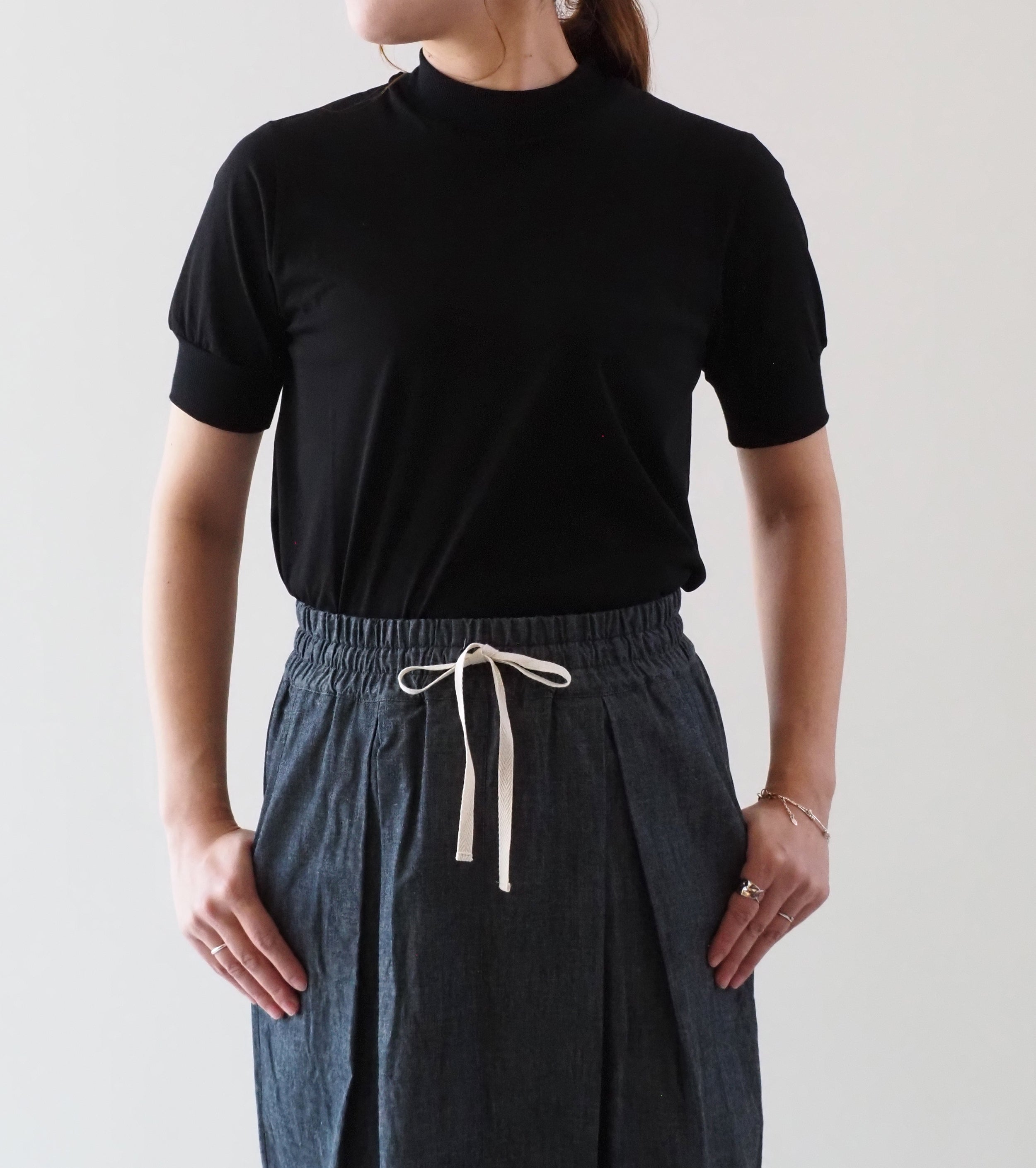 ALWEL モックネック Tシャツ , Black